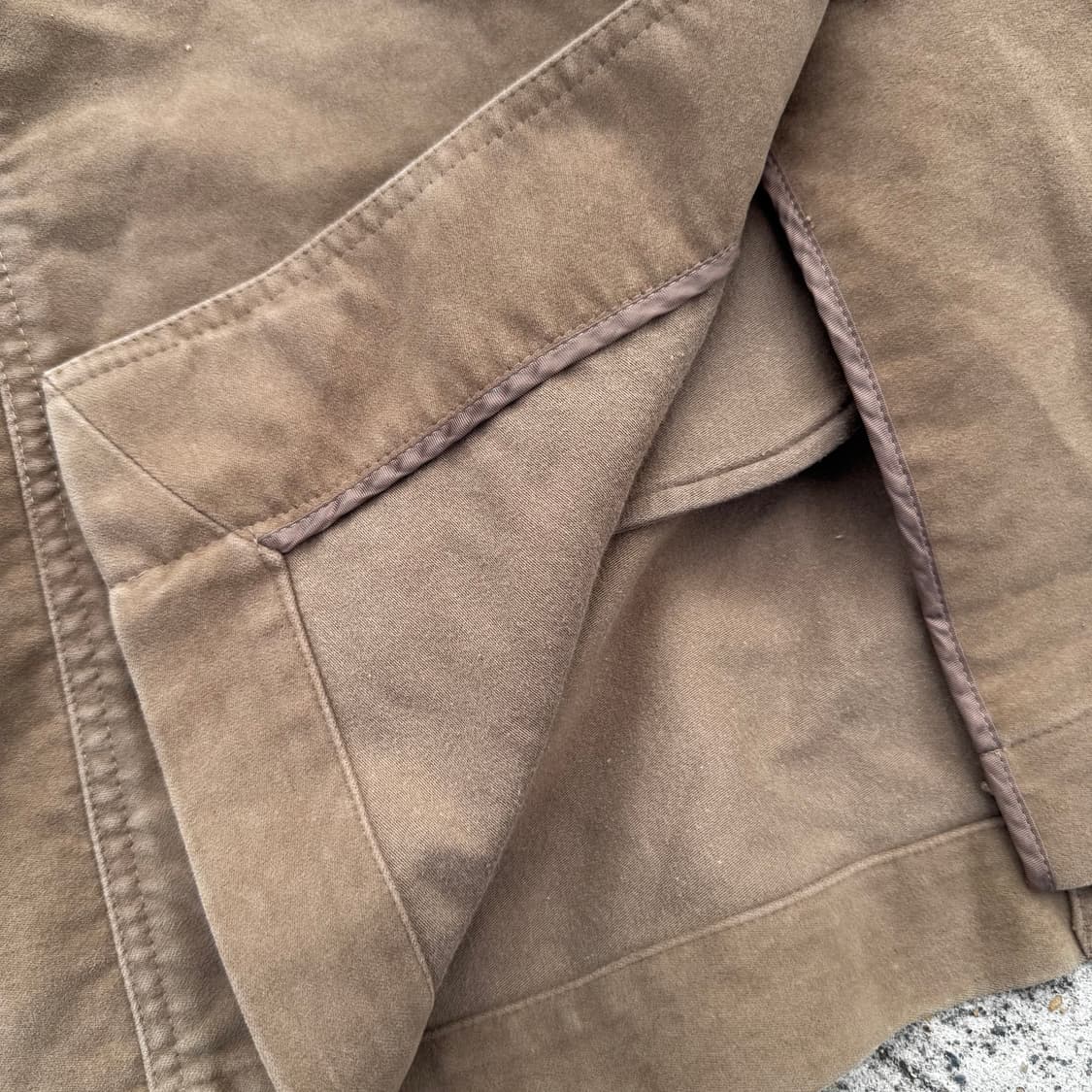 [XL] 00s Versace 베르사체 몰스킨 프렌치 모터싸이클 코트 상품이미지7