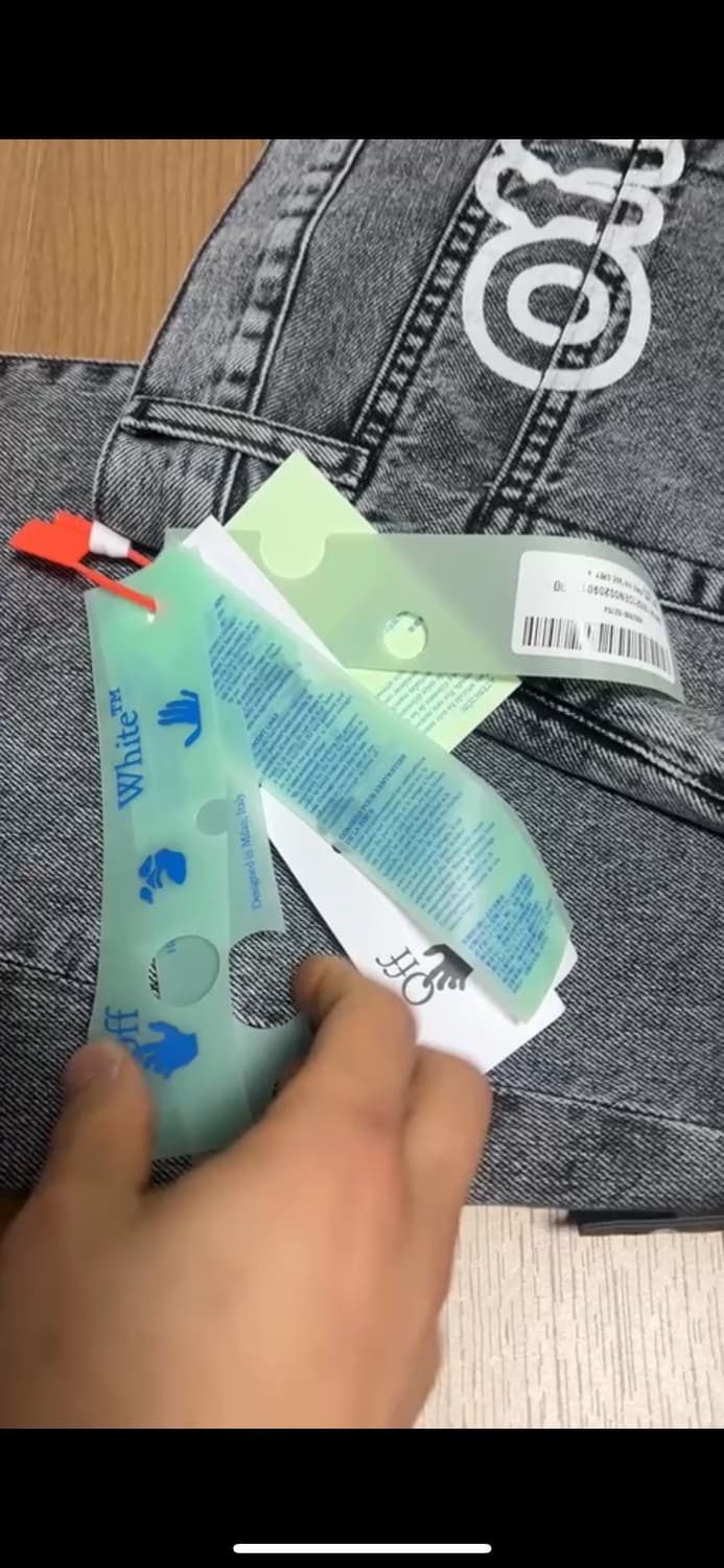 OFF-WHITE 오프화이트 슬림플레어 데님 빈티지 그레이 상품이미지4