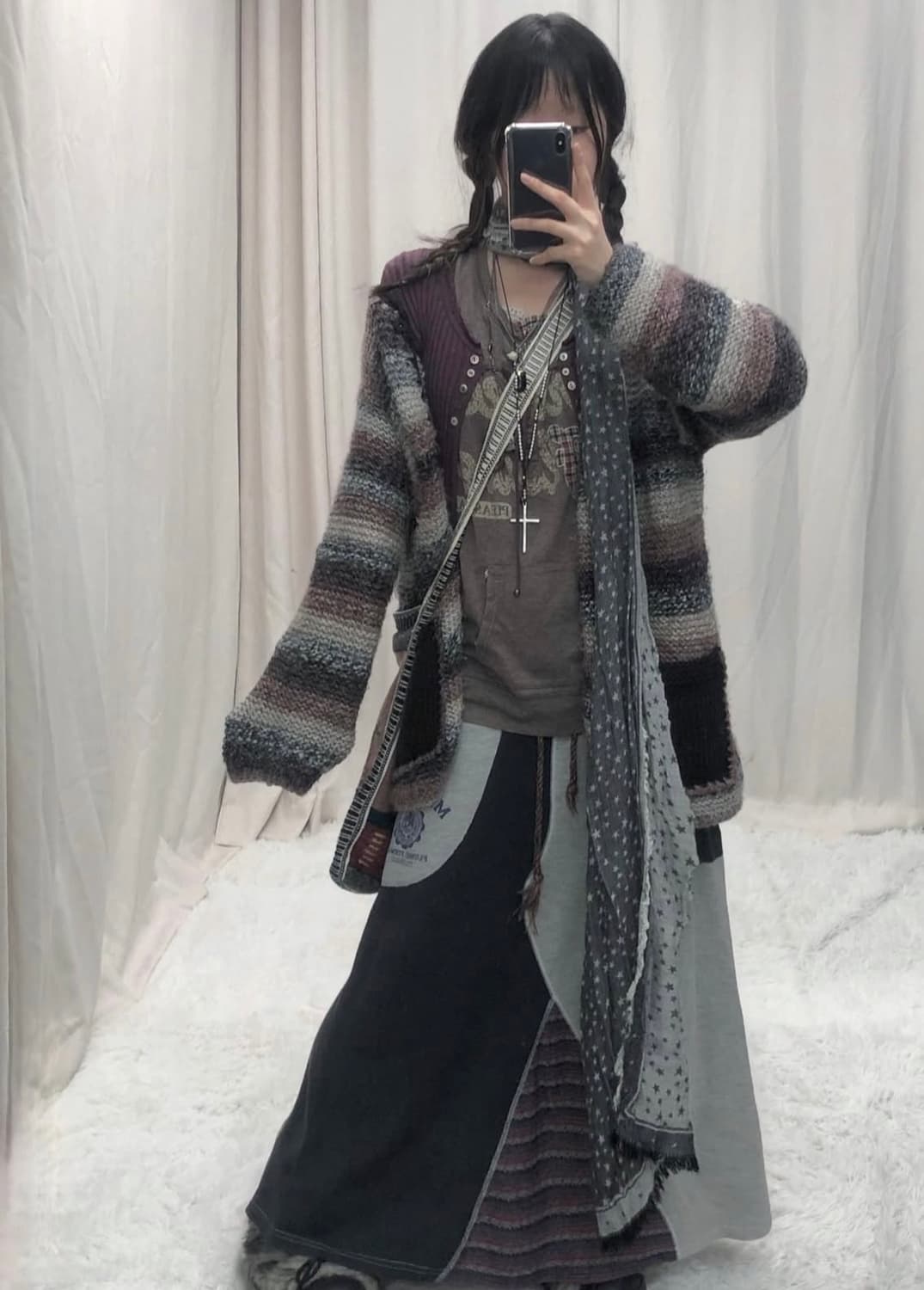 선가든파티 일본 빈티지 코디 세트/야상 차일드매거진 미라이클립 모리걸히피 상품이미지5