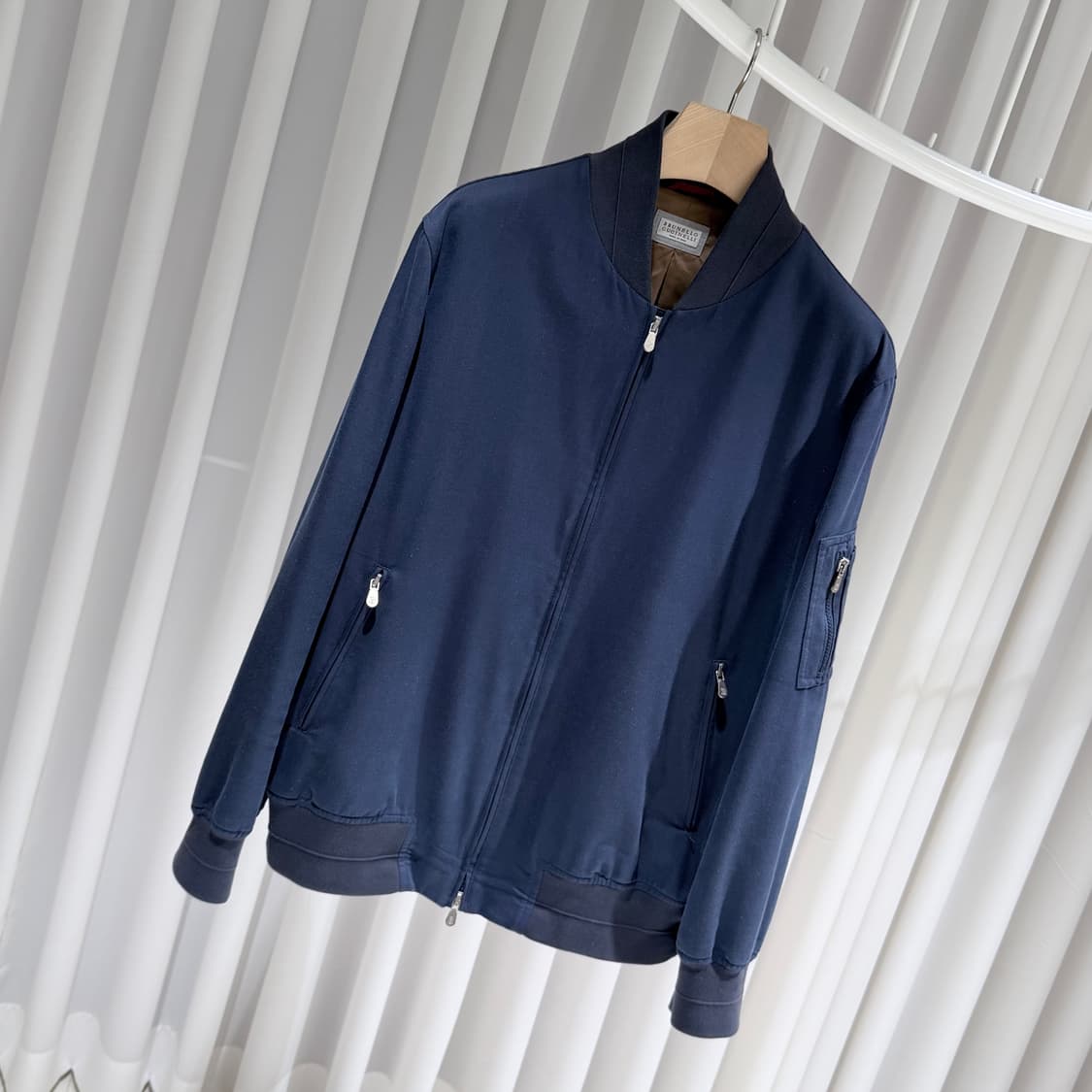 (A+/52) / 브루넬로쿠치넬리 포플린 포켓 지퍼 블루종 자켓 상품이미지3
