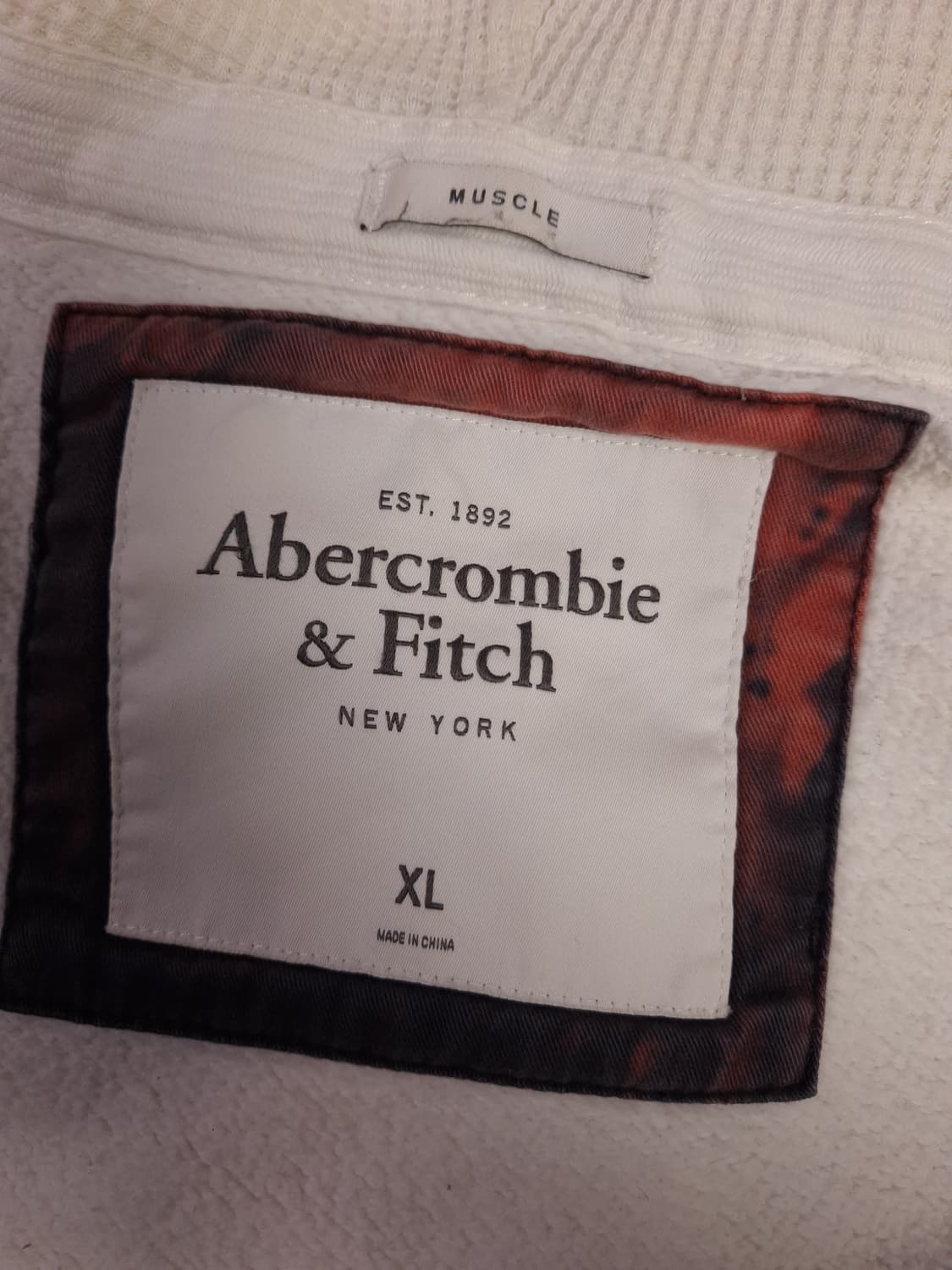 오리지날 아베크롬비 빈티지 화이트 후드 집업 상품이미지3