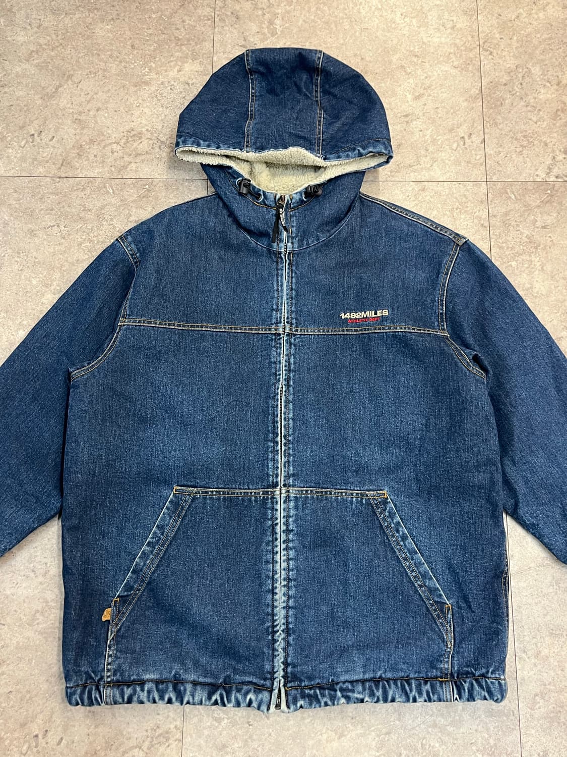빈티지 1492miles 데님 양털 후드 자켓 100 #csz2847 상품이미지4