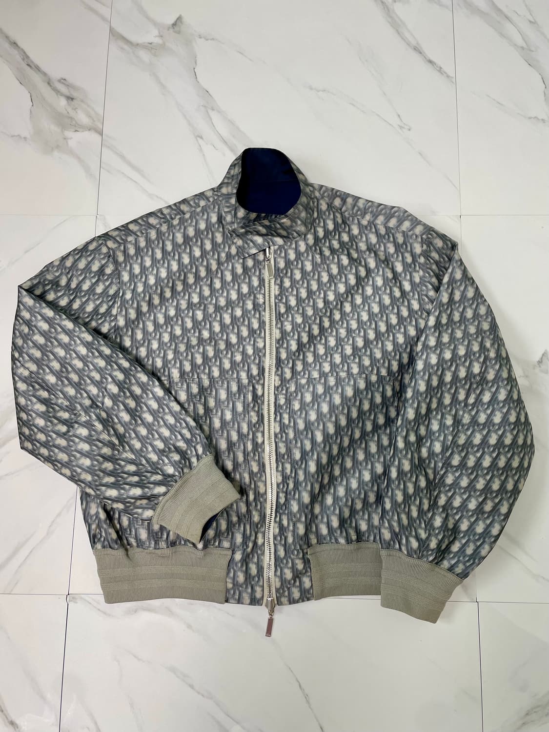 디올 오블리크 리버서블 테크니컬 봄버 블루종 자켓 50 한글택 상품이미지1