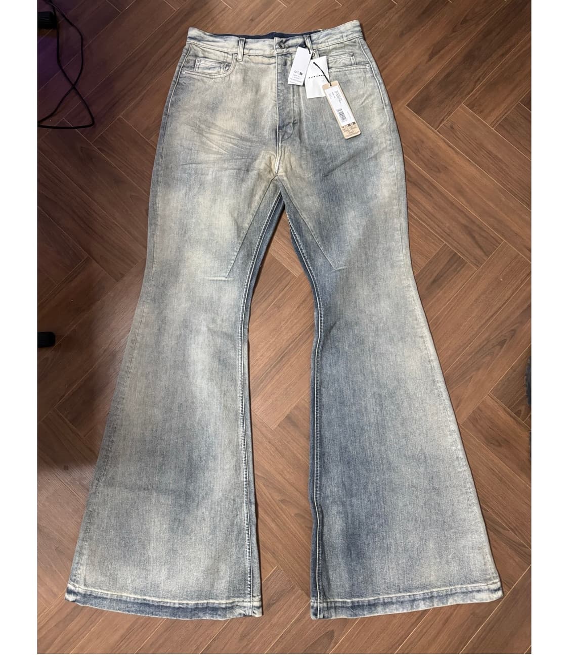 새상품) 릭오웬스 다크쉐도우 볼란 페이디드 부츠컷 진 상품이미지1