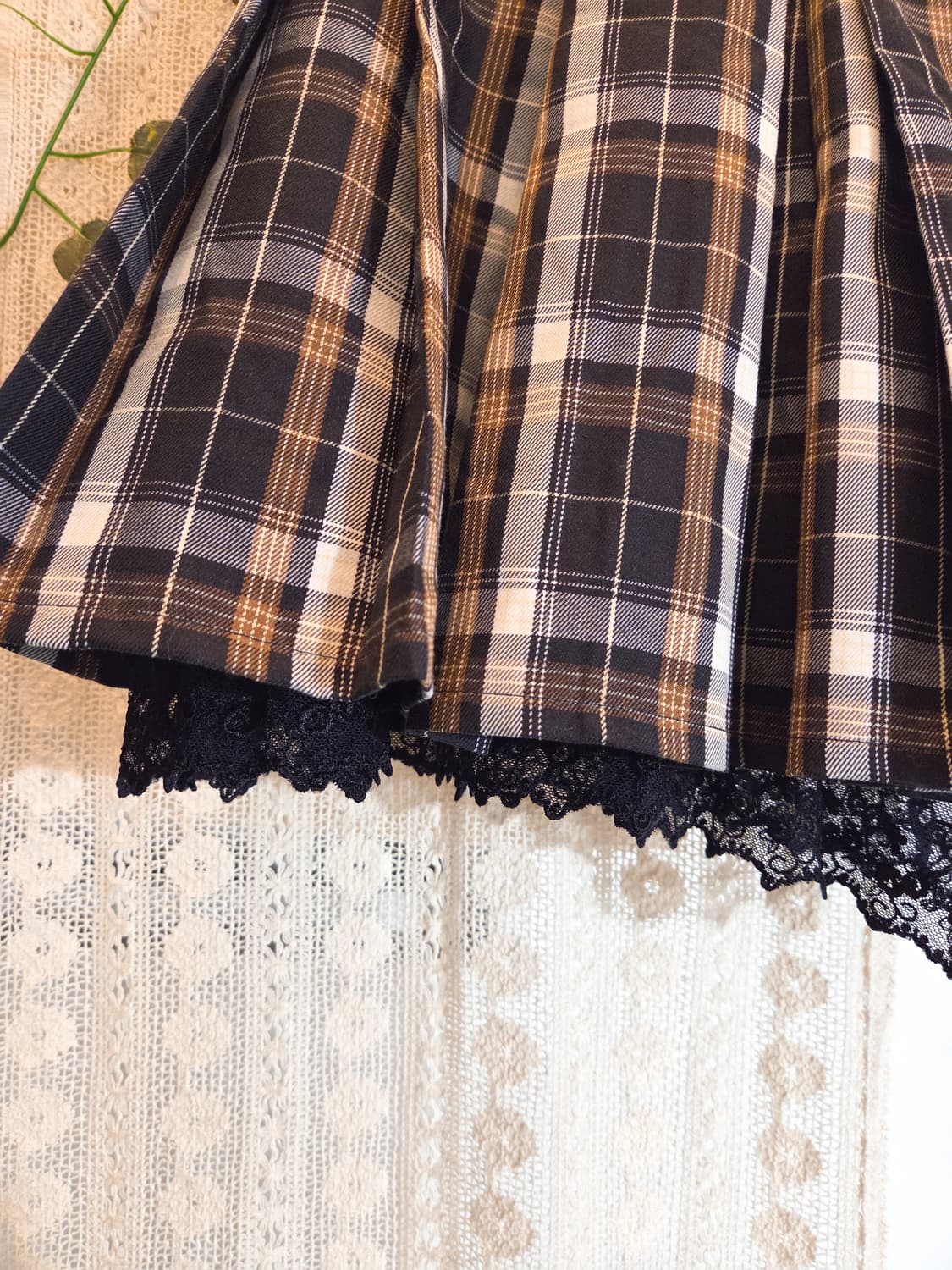 axes femme 체크 치마바지 상품이미지4