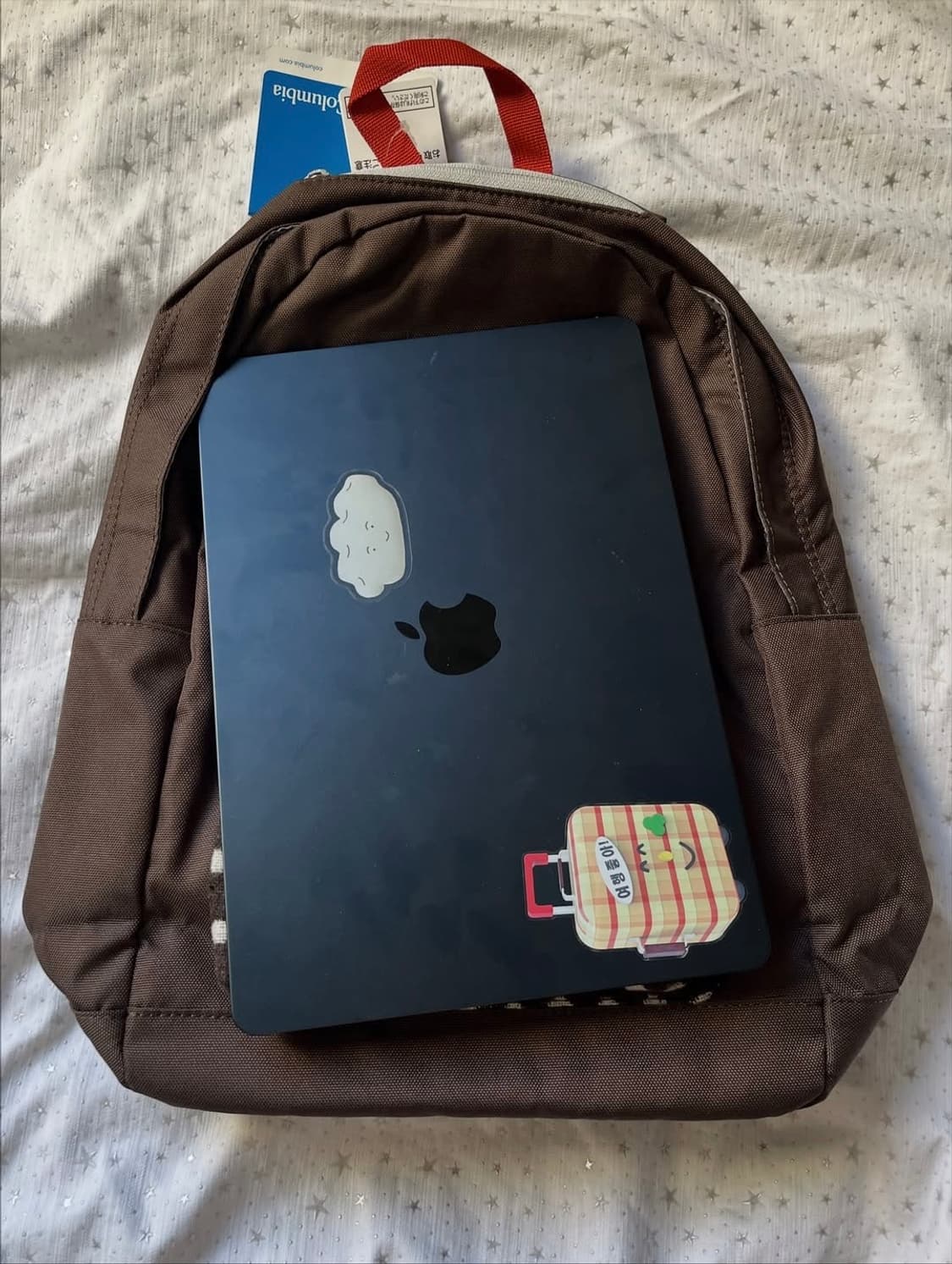 컬럼비아 브라운 도트 포인트 백팩🧸 상품이미지10