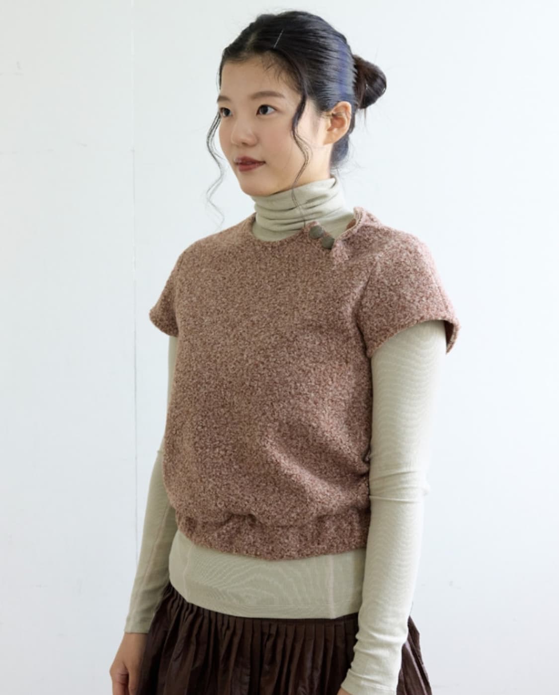 COLOCYNTH Grandmas Button Knit Vest 상품이미지2