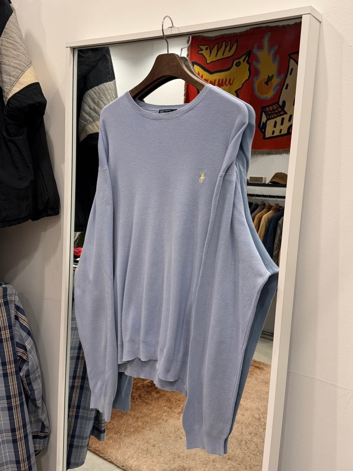 Polo RL 폴로 랄프로렌 PIMA COTTON 니트 (blue) 상품이미지1