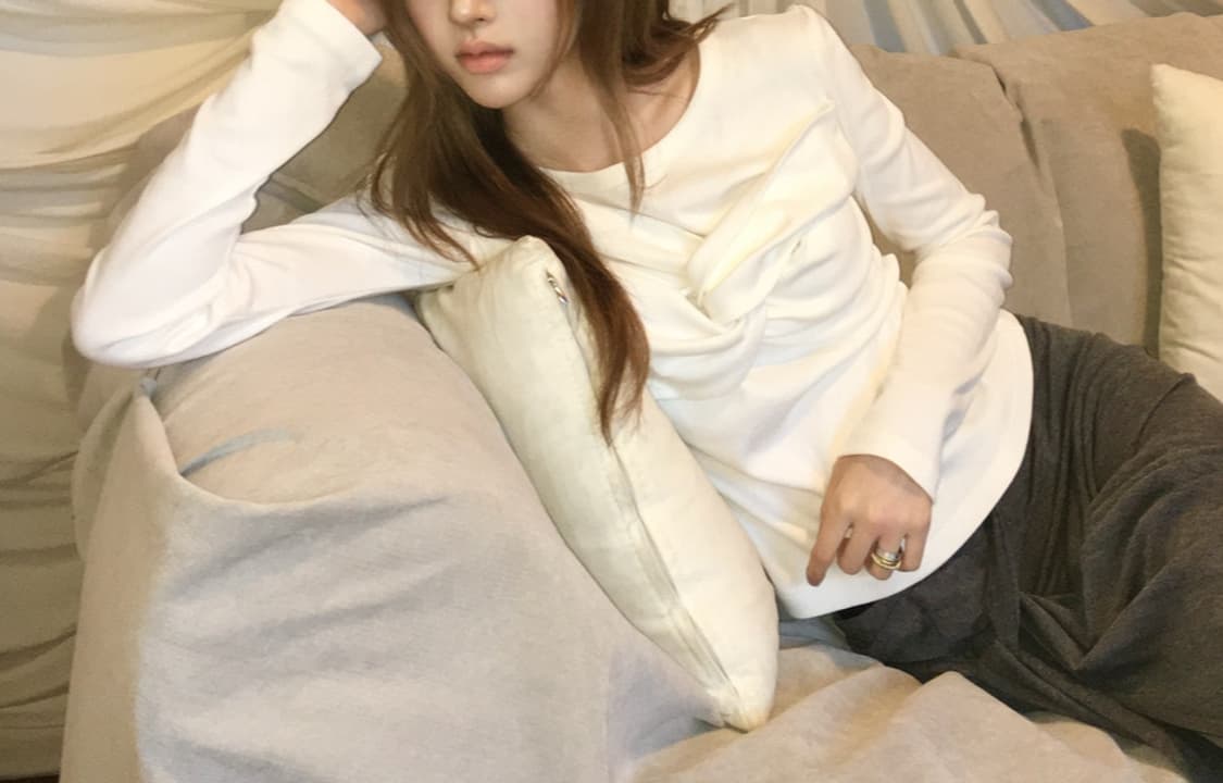 체메씨 리본 티셔츠 상품이미지1