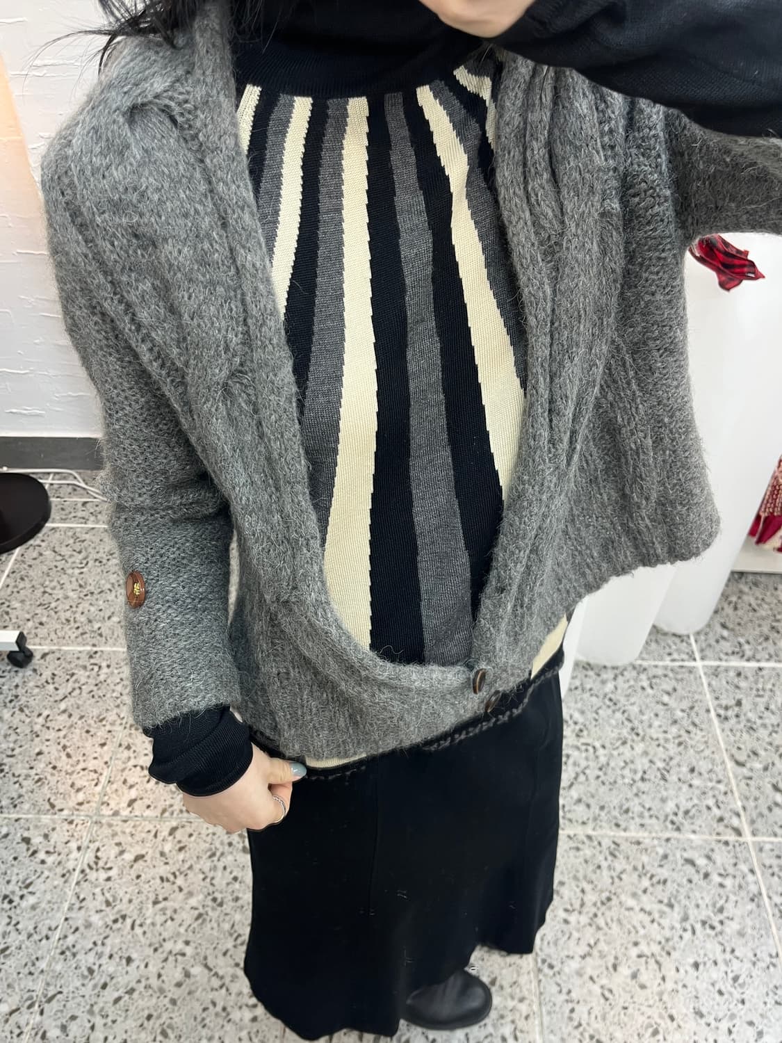 Cropped knit cardigan 상품이미지5