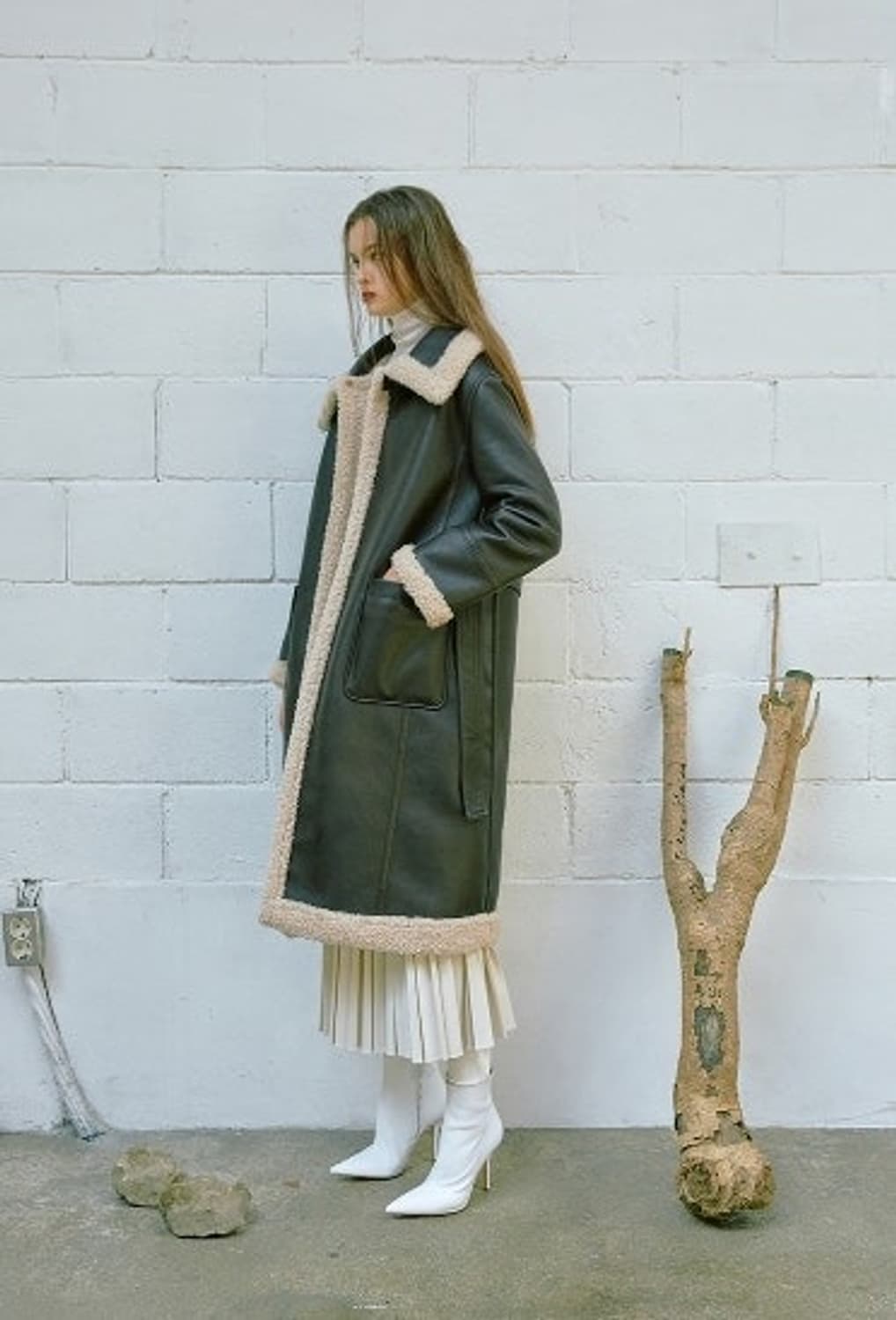 렉토 리버시블 무스탕 s사이즈 상품이미지1