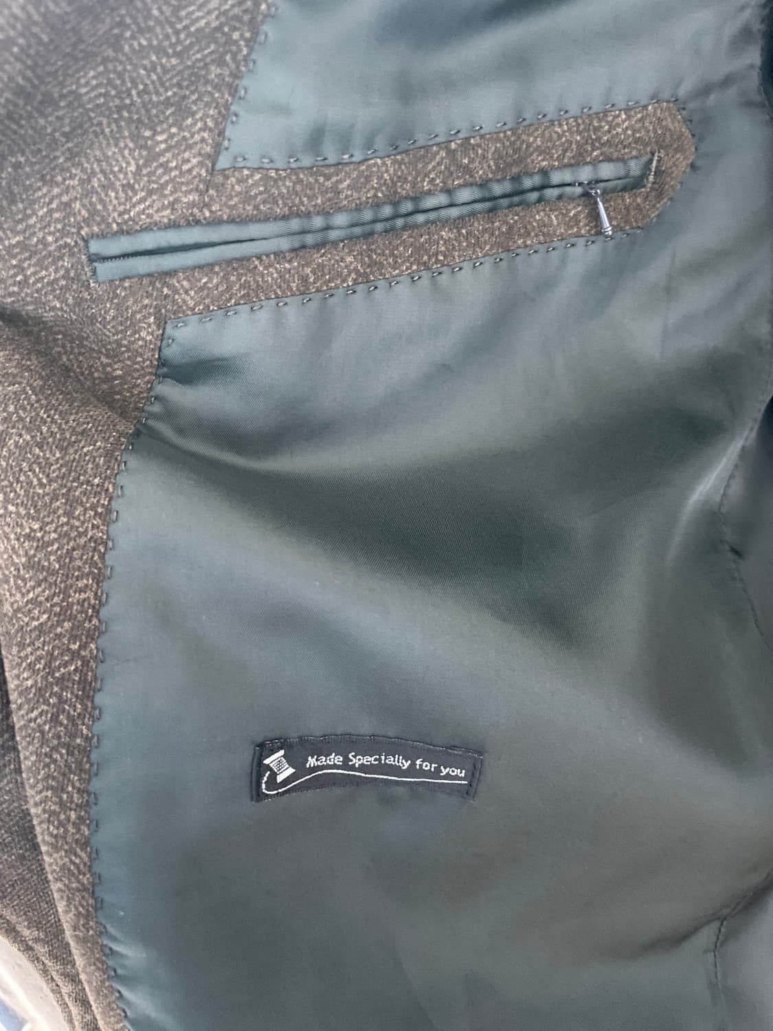 빈티지 카키 브라운 해링본 자켓 상품이미지6