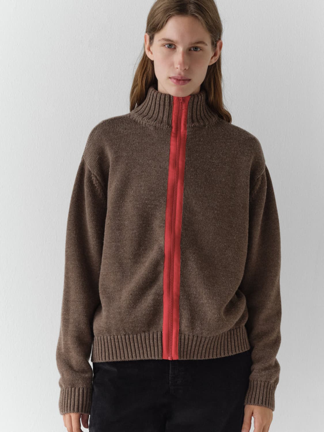 [S]기마구아스 Alonso 집업 가디건/브라운 상품이미지5