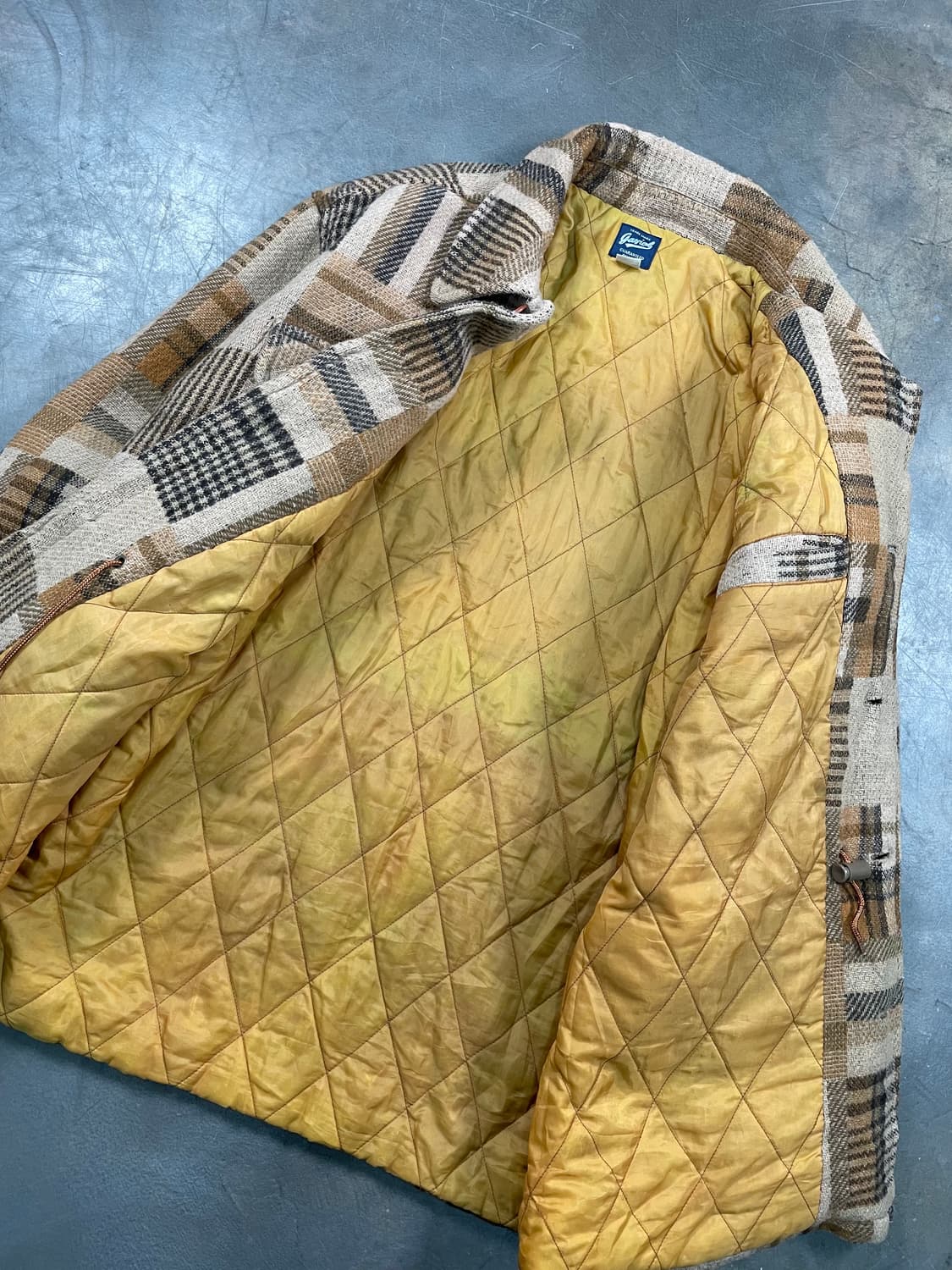 빈티지 체크 믹스 울 셔츠 자켓 상품이미지4