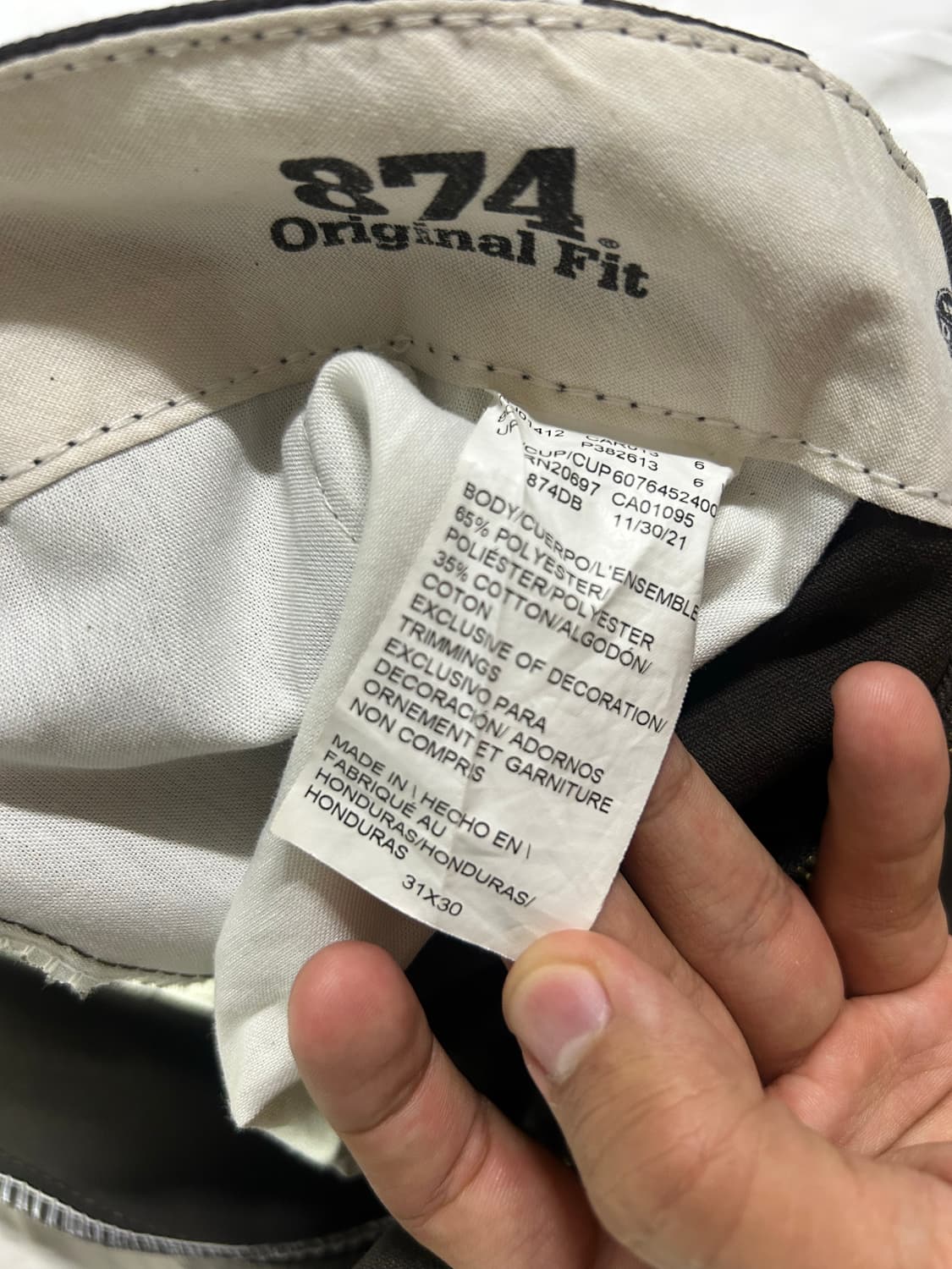 디키즈 874 브라운 31x30 상품이미지3