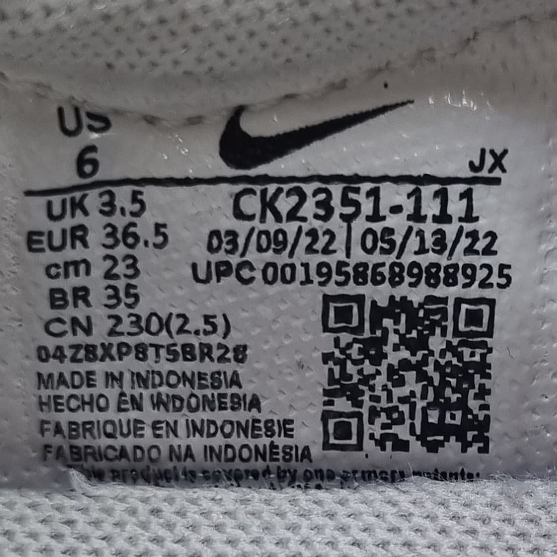 나이키 데이브레이크 흰/검 여성운동화230. 상품이미지6