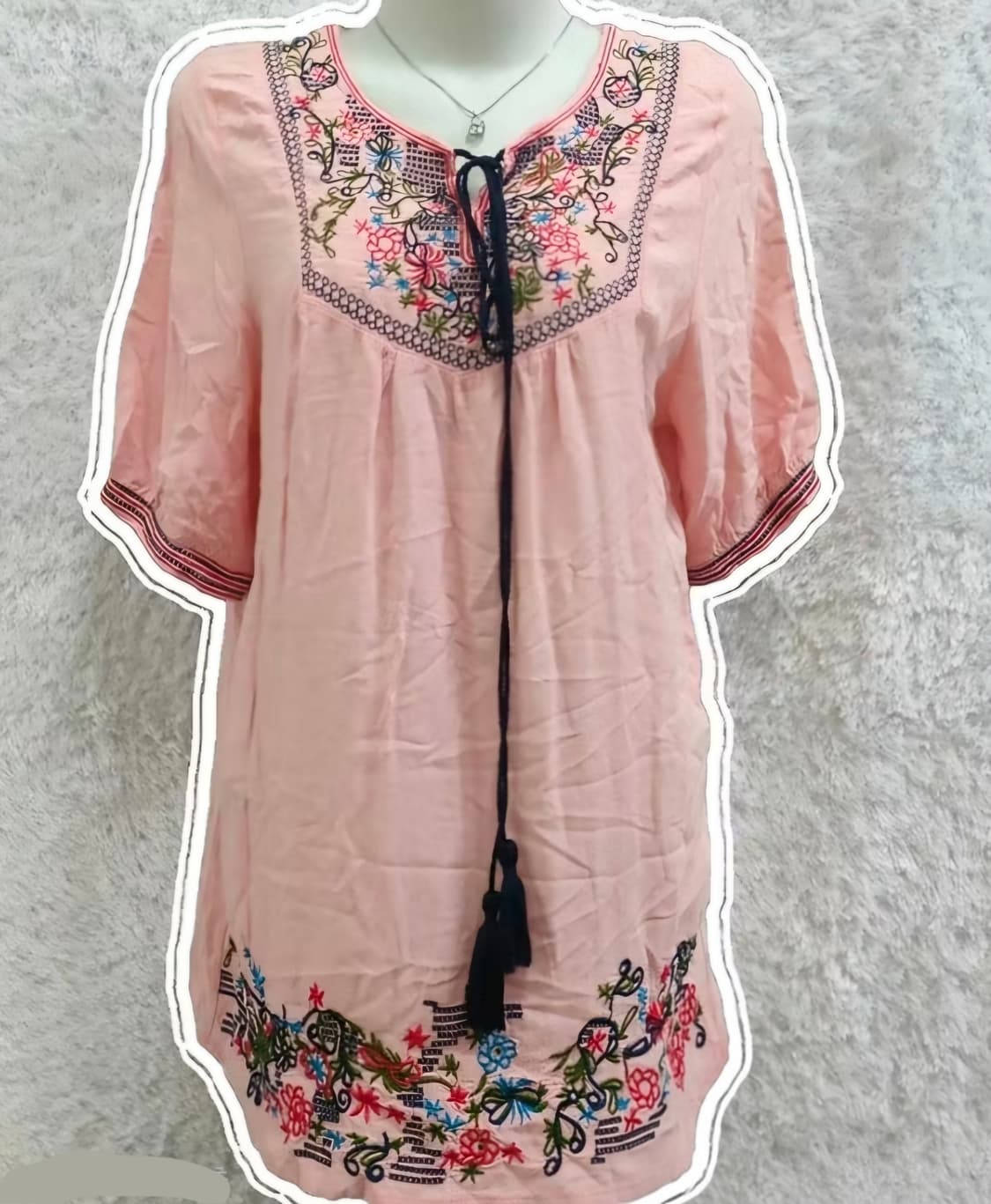 플로럴 하구미 빈티지 블라우스 상품이미지1