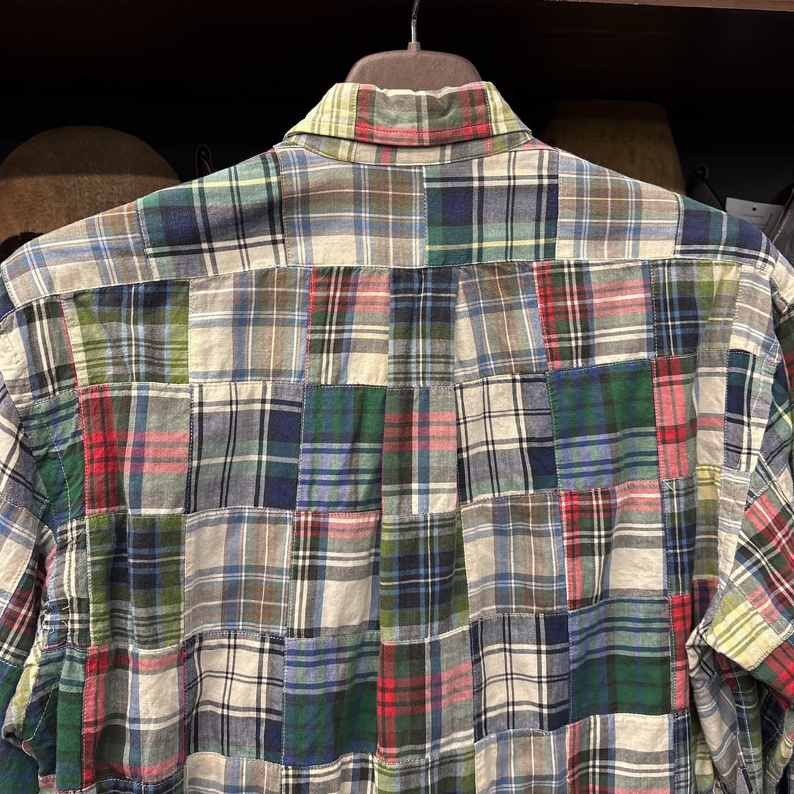 90s 폴로 랄프로렌 빈티지 마드라스 패치워크 버튼다운 셔츠 N874 상품이미지6