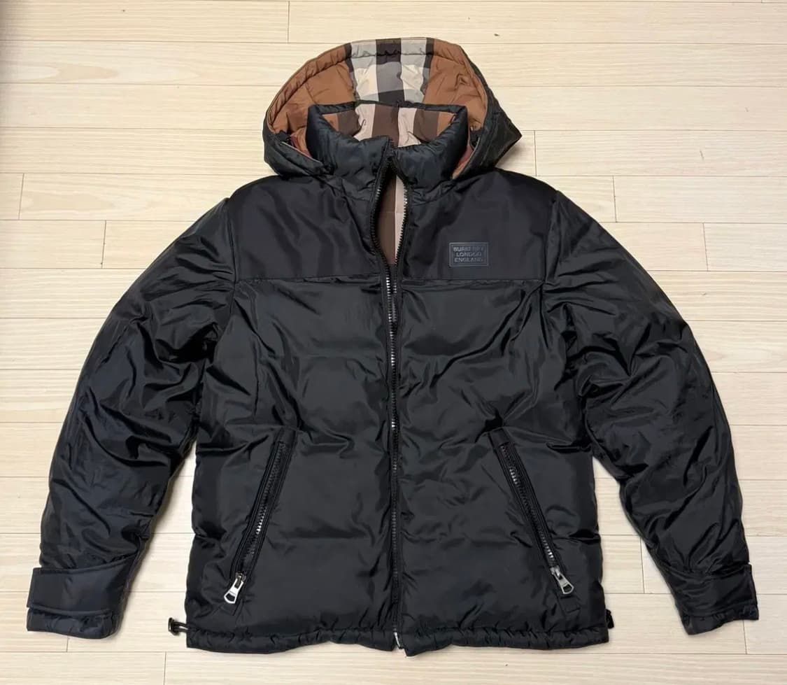 S) 버버리 체크 리버시블 후드 패딩 상품이미지4