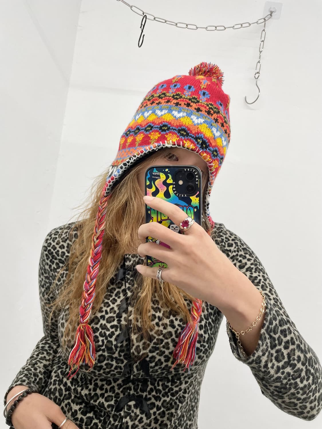 노르딕 하구미 방울 이어플랩 비니 상품이미지3