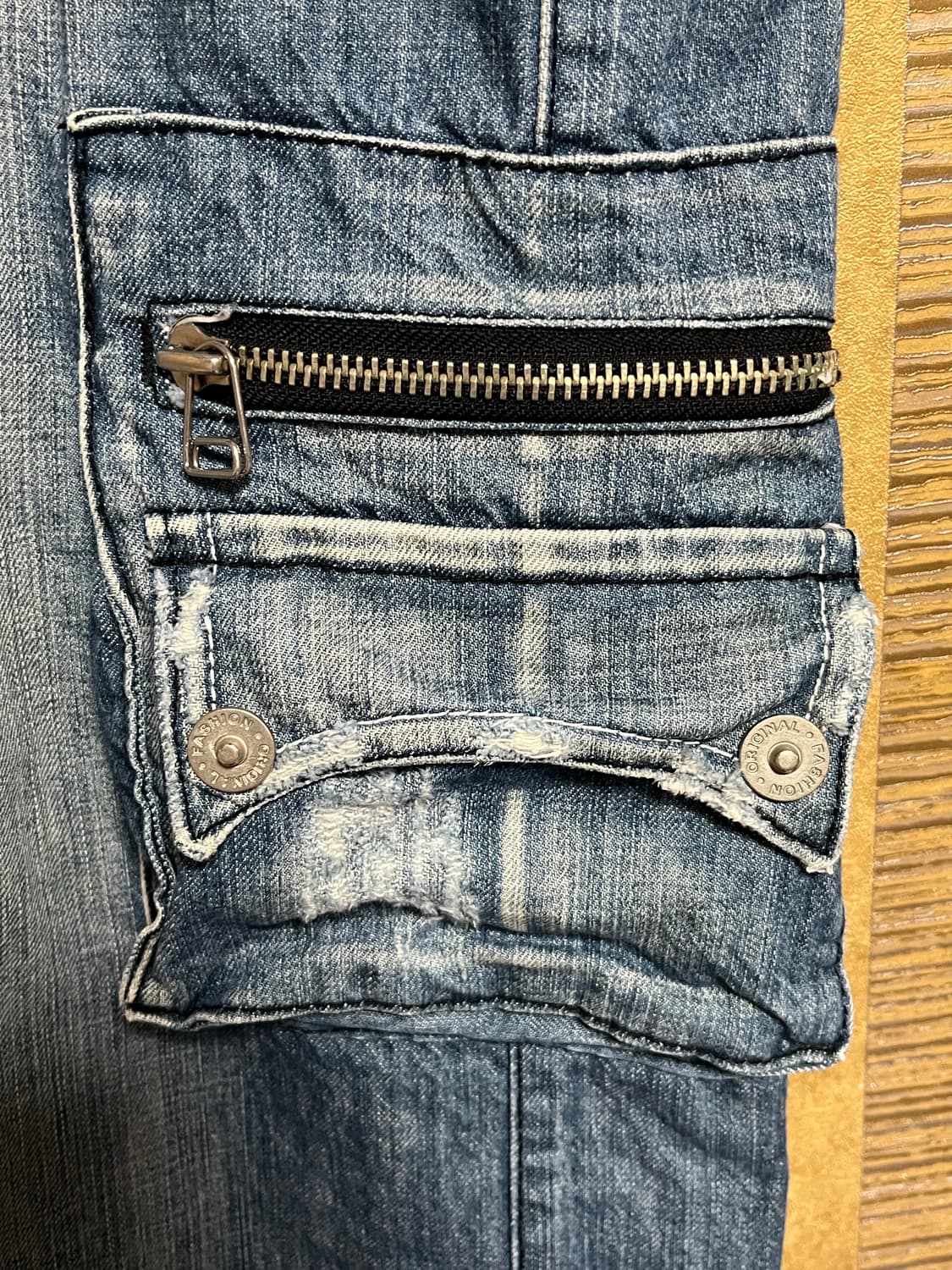 T2X Jeans 멀티포켓 카고 빈티지 데님 팬츠 32 상품이미지5