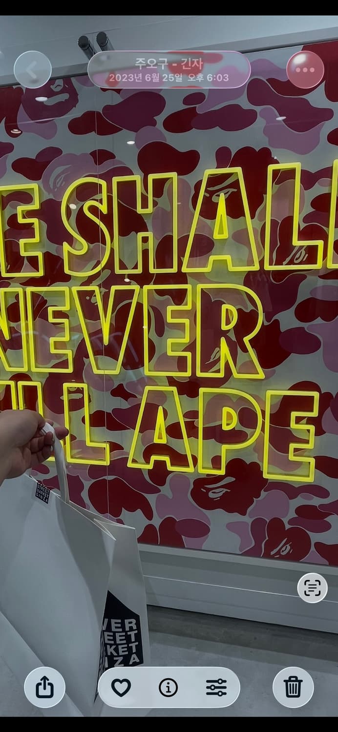 베이프 23SS 컬리지 티셔츠 퍼플 상품이미지3