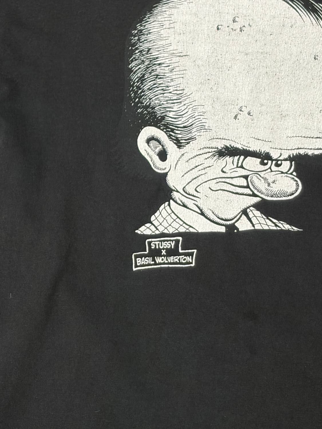 00s Stussy 스투시 블랙 반팔 티셔츠 Basil Wolverton 상품이미지5