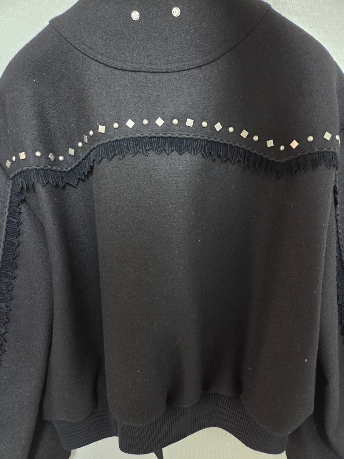 안드레스 울 웨스턴 블루종 자켓 awa465m(BLACK) 상품이미지3