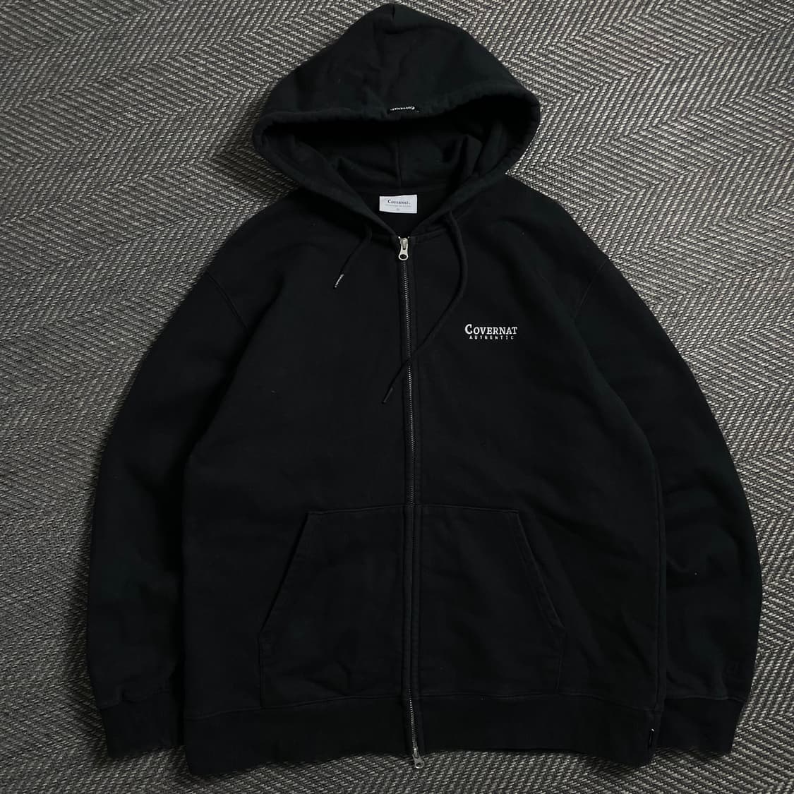 커버낫 자수 어센틱 로고 박시핏 투웨이 후드집업 y 4943 상품이미지2