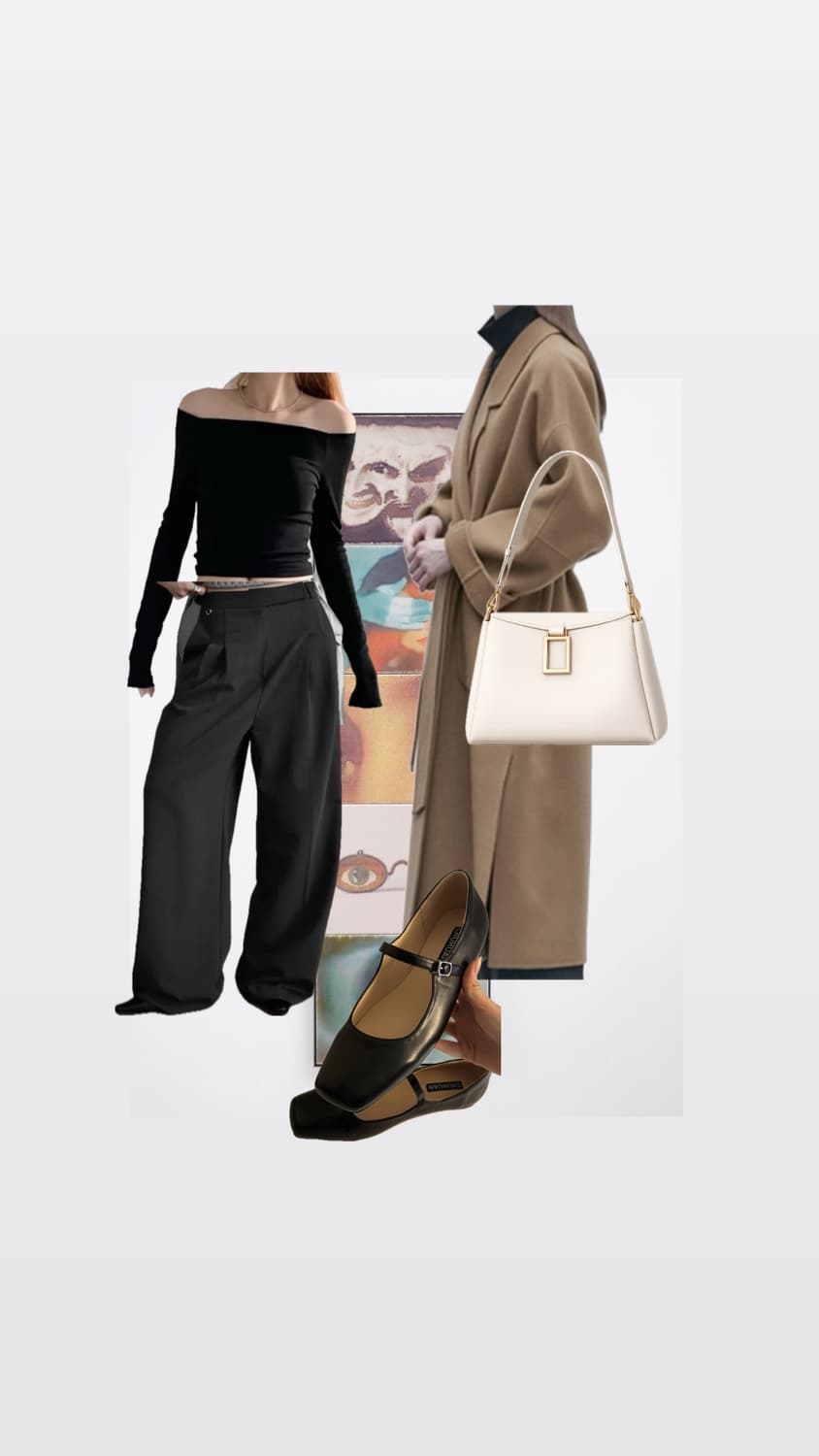 닐바이피코트 쿠론백 직장인 슬랙스 초봄 코디세트 상품이미지1