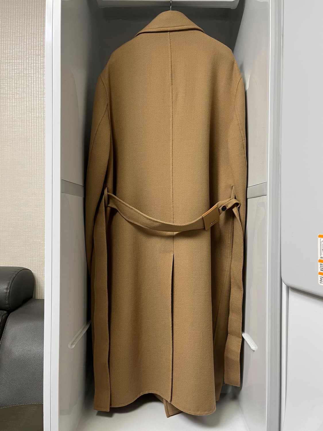 솔리드옴므 베이지 트윌 발마칸 로브 코트 50사이즈 상품이미지2