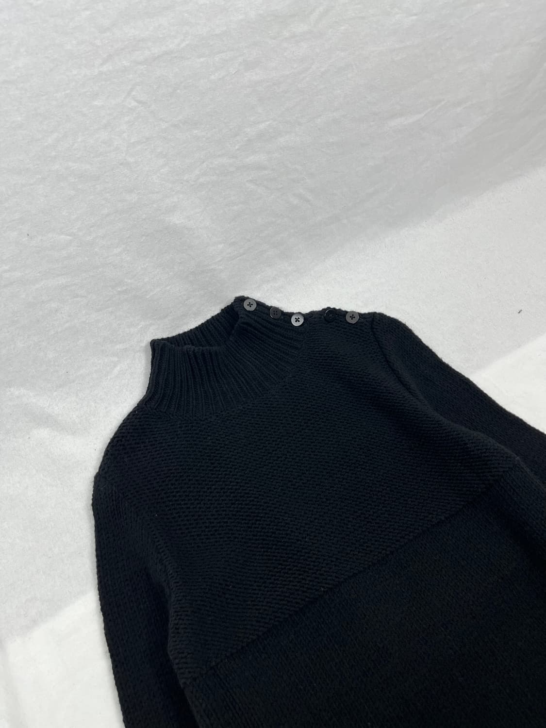 Vintage 단추 포인트 모크넥 니트  상품이미지3