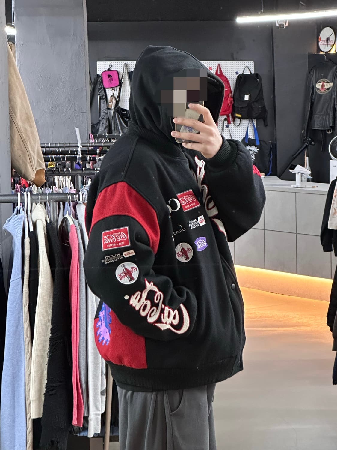 🔥Coca-Cola 멀티 패치 바시티 자켓 2XL–3XL 오버핏🔥 상품이미지1