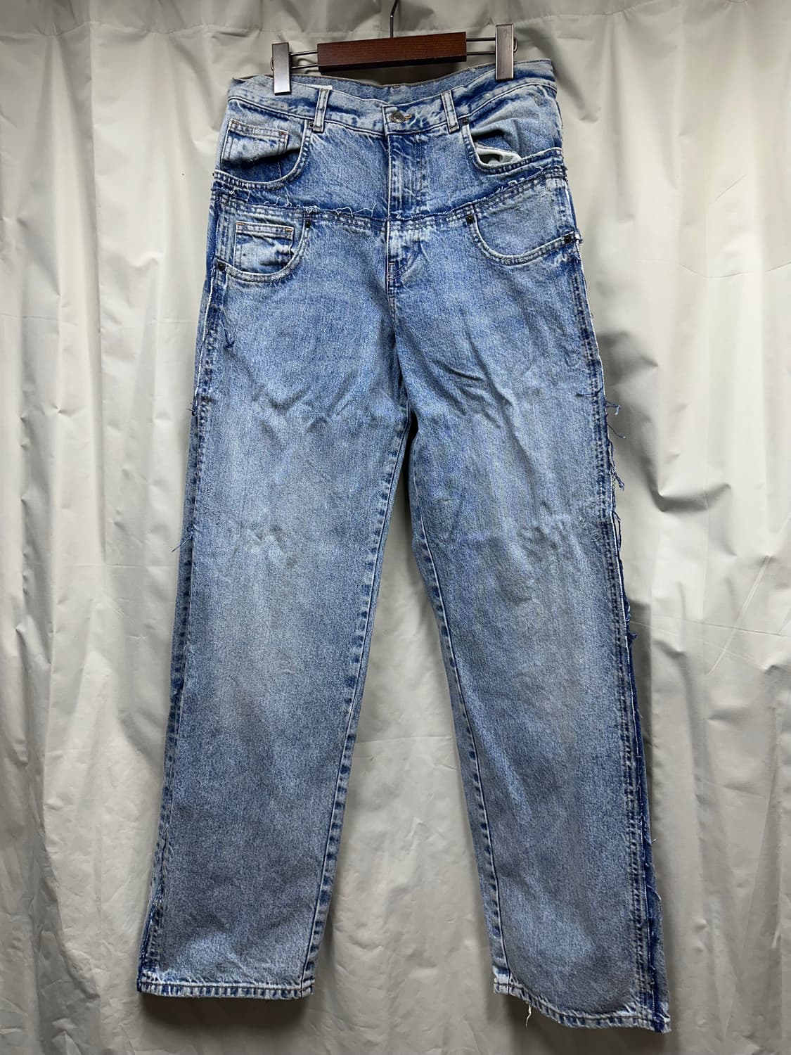 자라 연청 레이어드 데님 상품이미지1