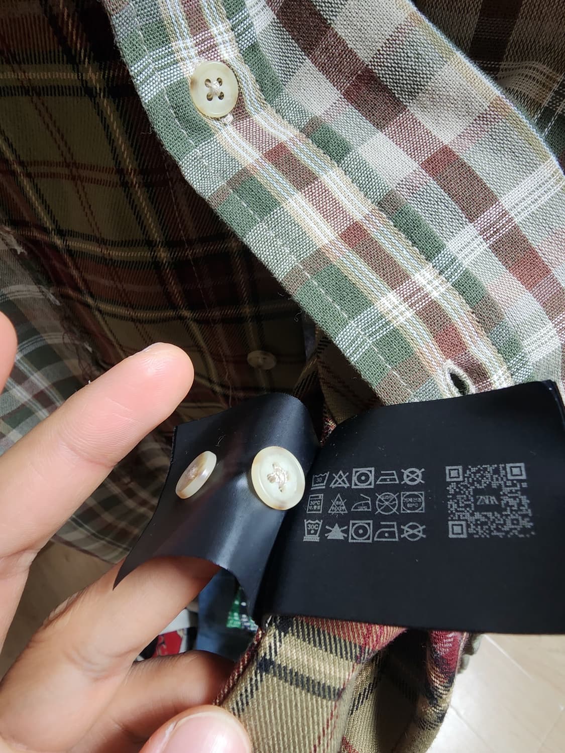 자라 x 엔더슨벨 체크셔츠 (M) 상품이미지4