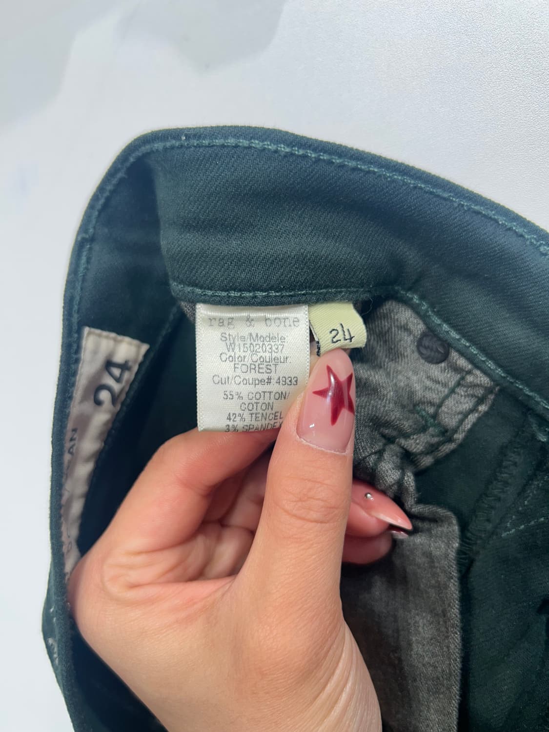 24 rag & bone 랙앤본 포레스트 컬러 스키니 스판 팬츠  상품이미지7