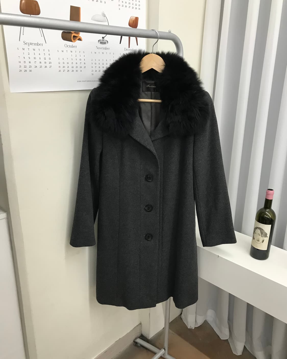 일제 캐시미어 퍼 빅카라 코트 상품이미지1