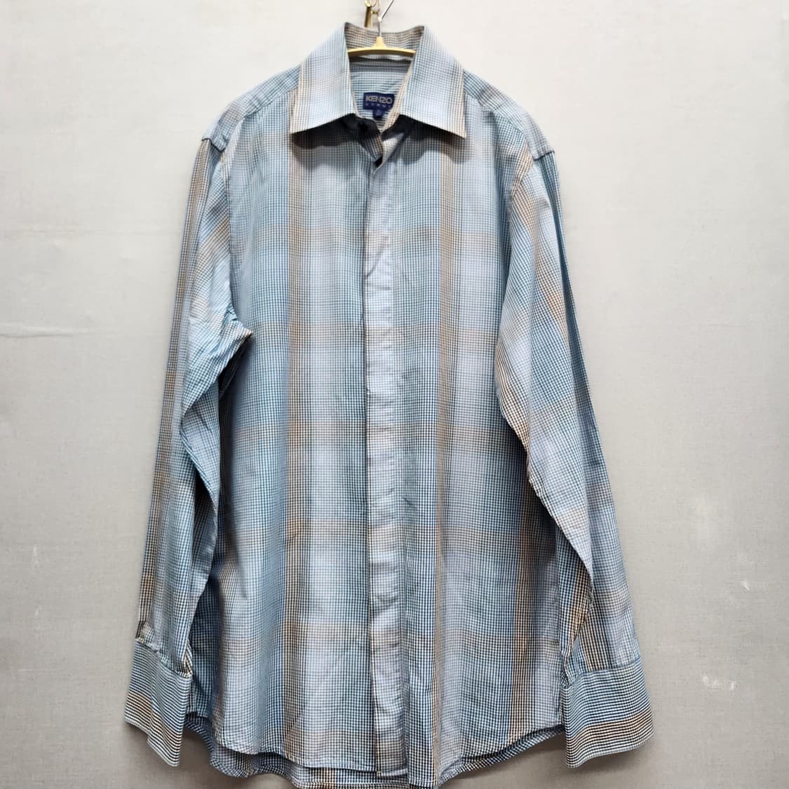 겐조옴므 깅엄체크 셔츠 37(M) 남여공용 상품이미지1