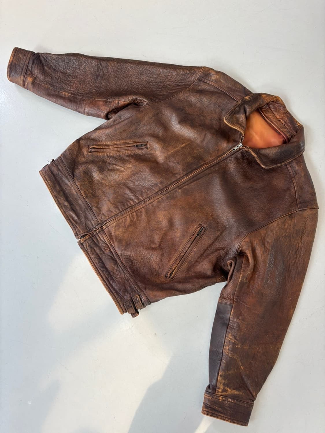 Vintage Lamb Leather Jacket 상품이미지3
