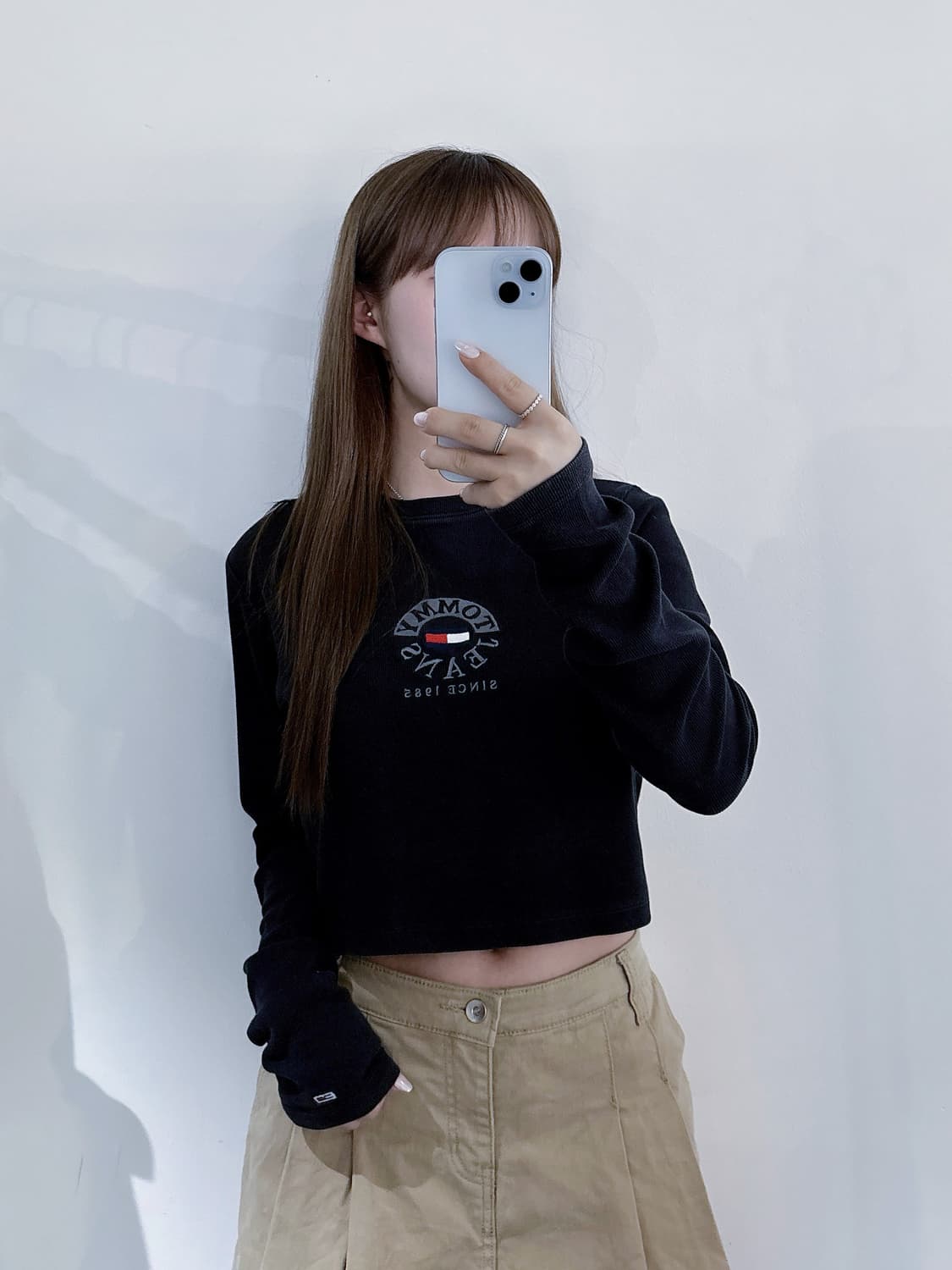 타미진스 빅로고 크롭 롱슬리브 상품이미지2