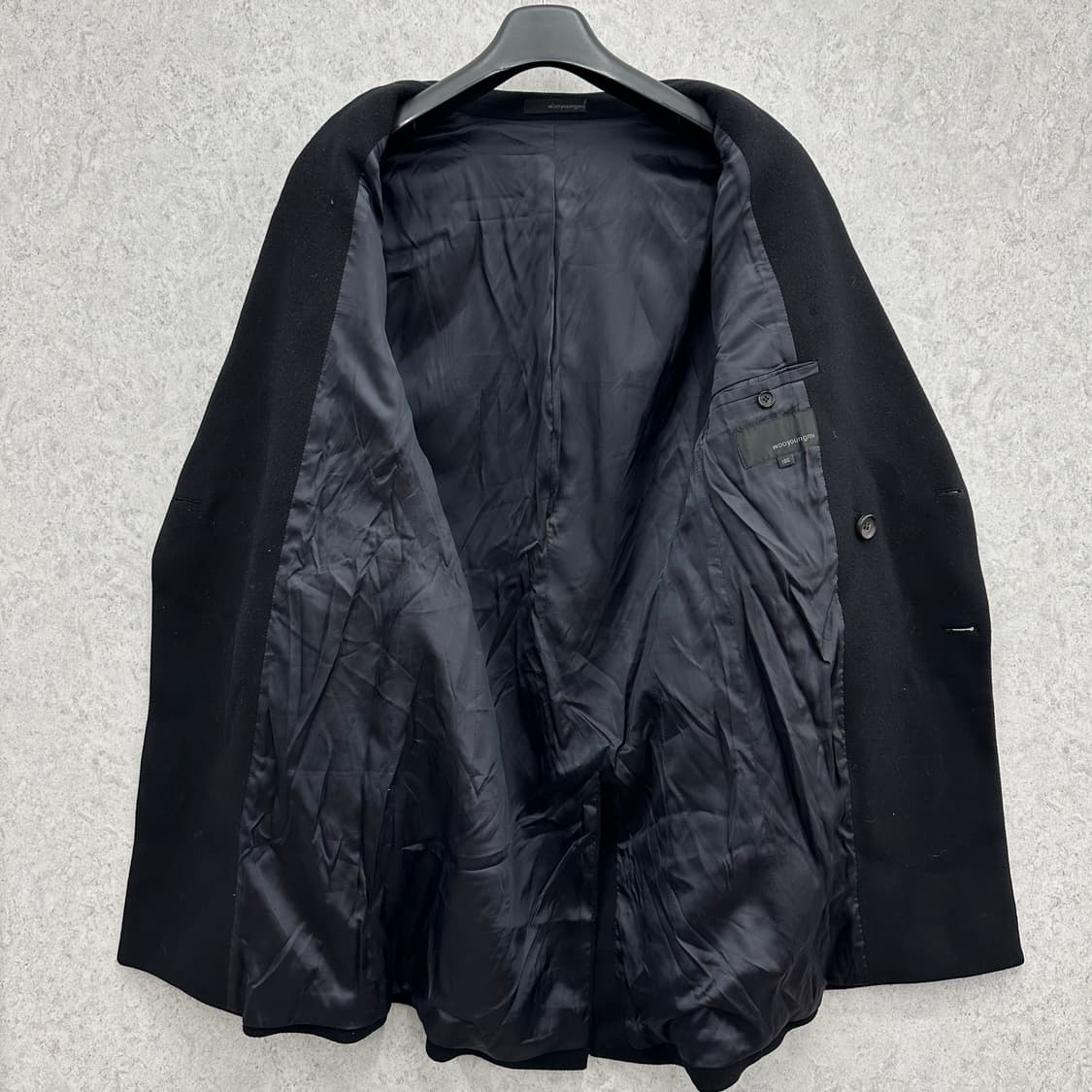 100 우영미 남자 울 캐시미어 더블 코트 상품이미지4