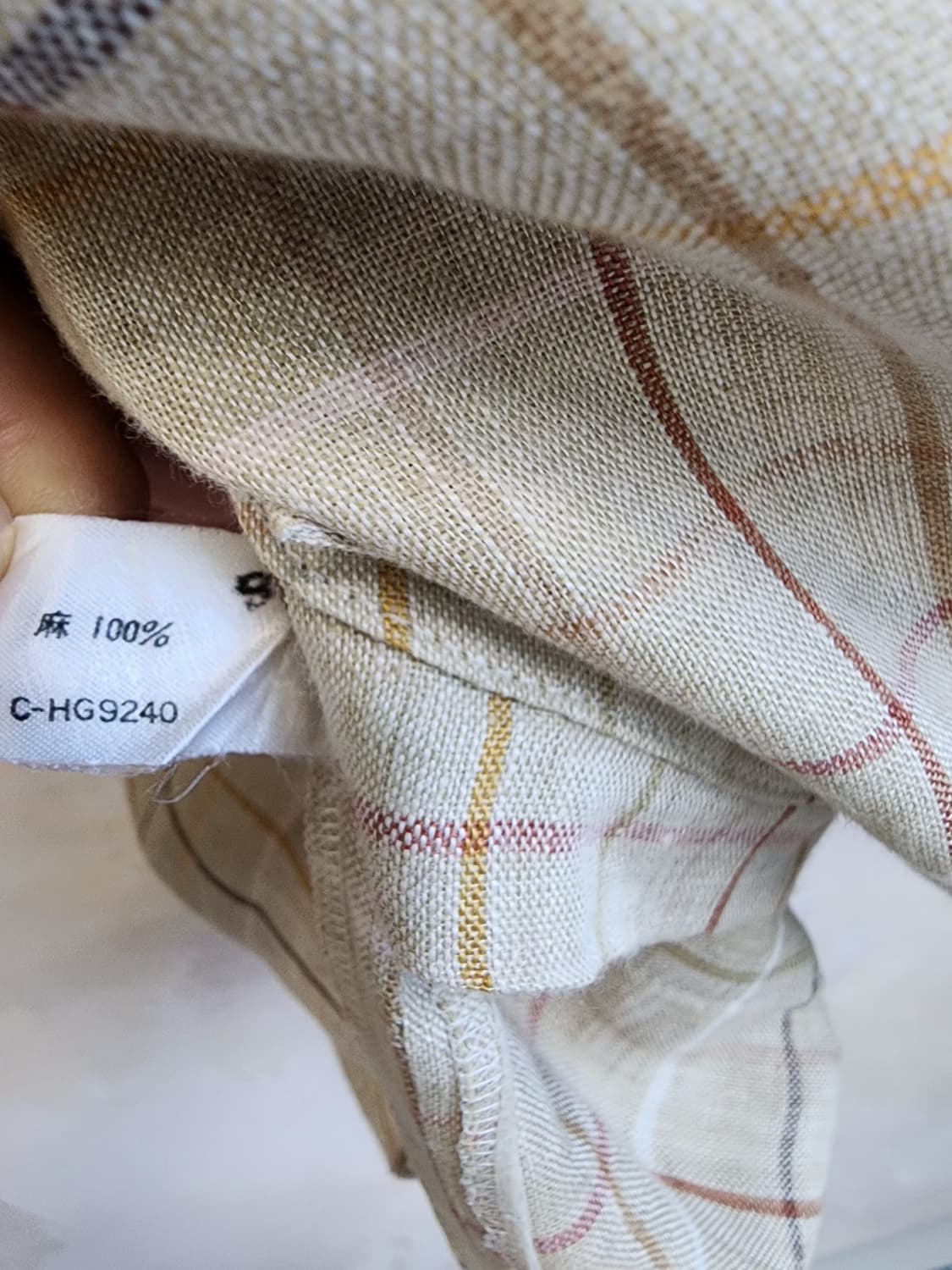 일본 레리안 체크무늬 린넨 자켓 상품이미지6