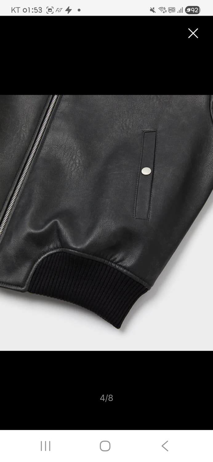 파브레가 바드 레더 봄버자켓(차콜) 상품이미지3