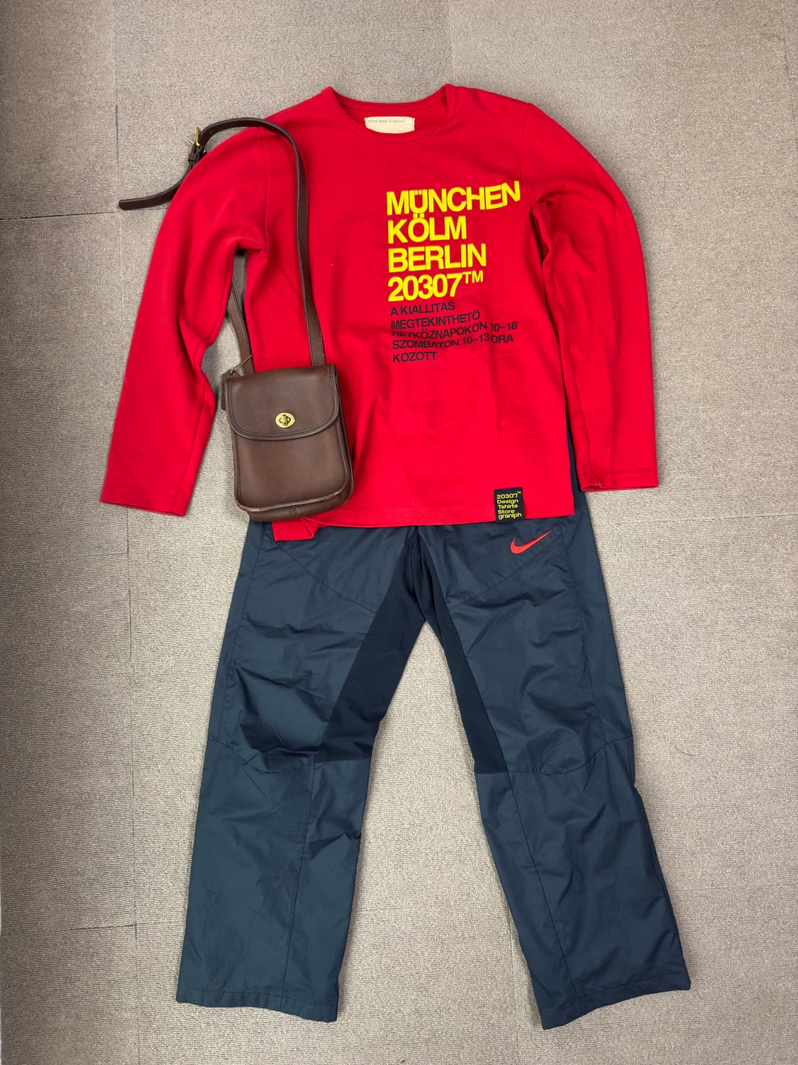 그라니프 20307 레드 타이포 그래픽 긴팔 티셔츠 상품이미지7