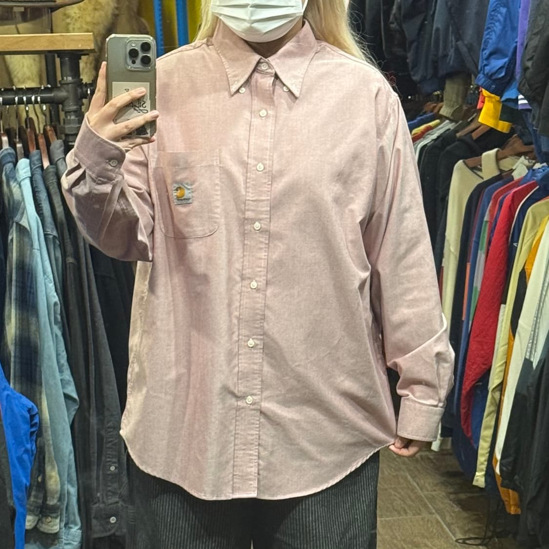 [HI] 칼하트 긴팔셔츠 핑크 상품이미지2