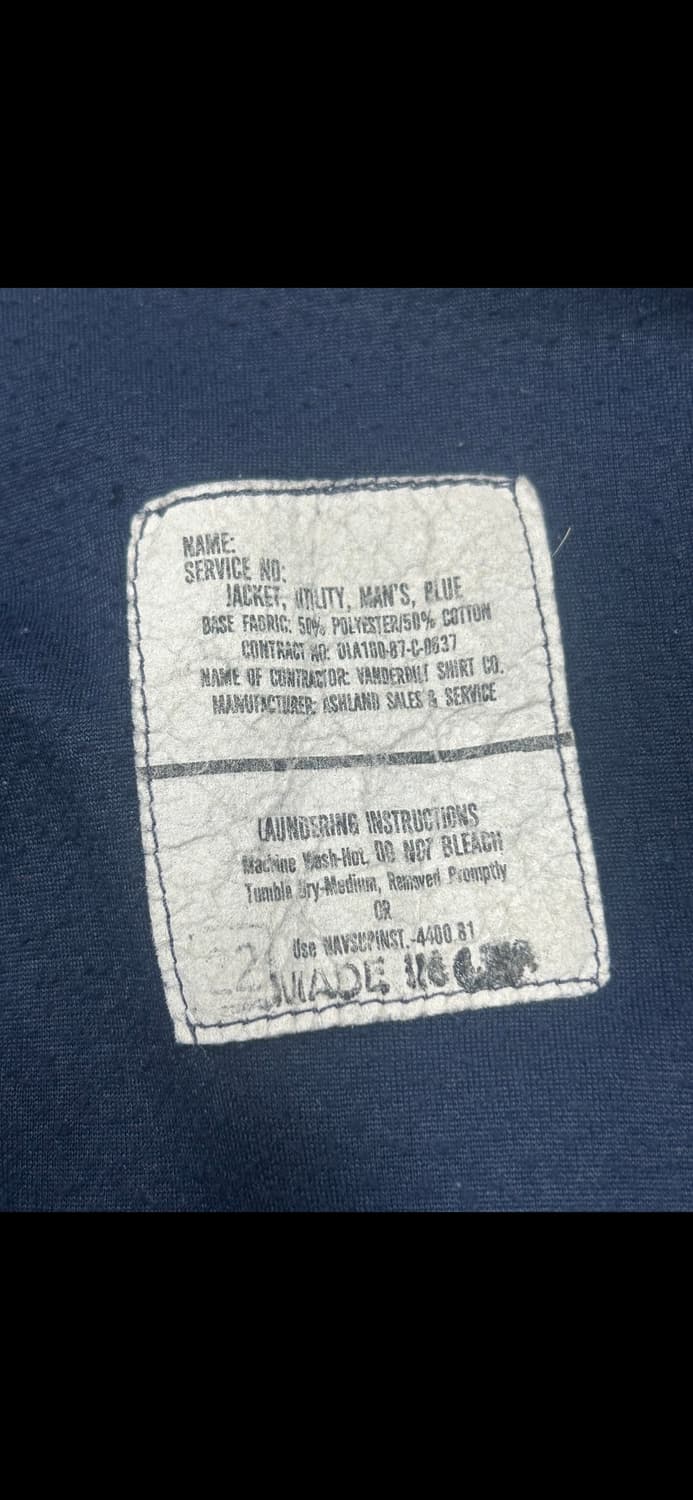 80s 미해군 유틸리티 자켓 상품이미지8