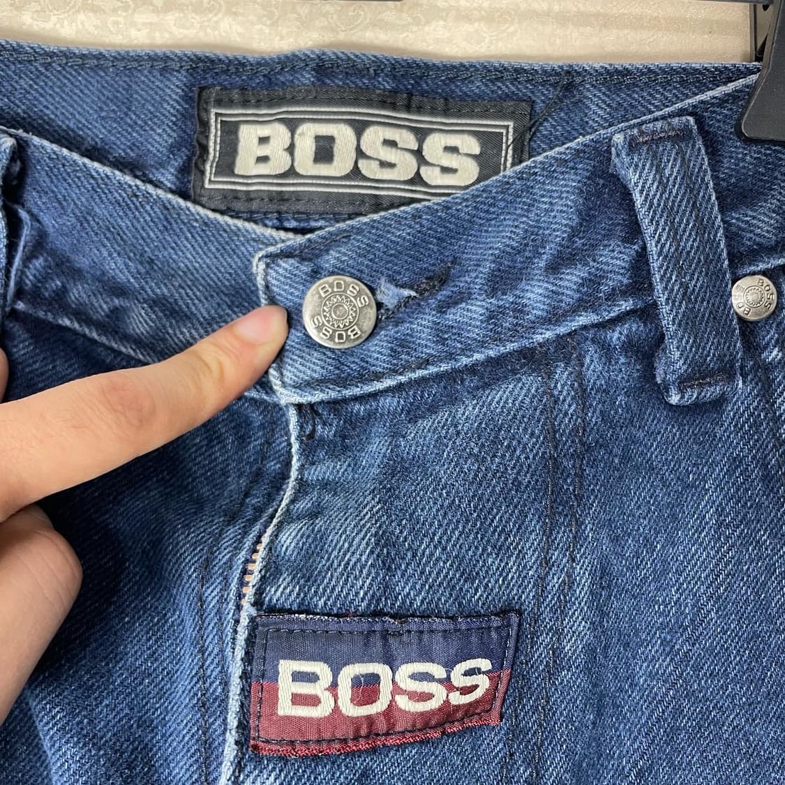1990s USA 휴고보스 힙합 올드스쿨 데님팬츠 상품이미지5