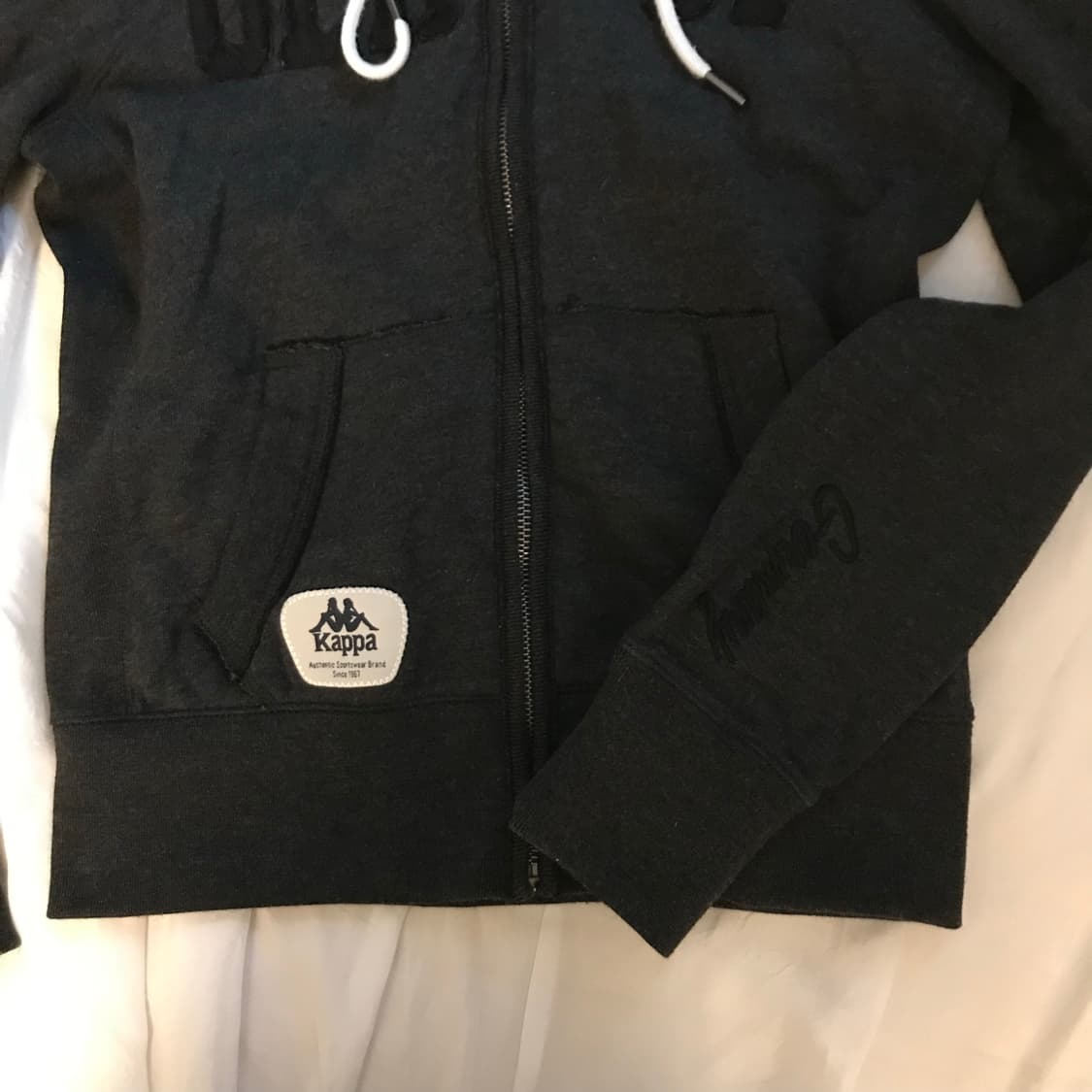 SET🤍Kappa 카파 갸루 딱붙핏 차콜 트레이닝 셋업 상품이미지5