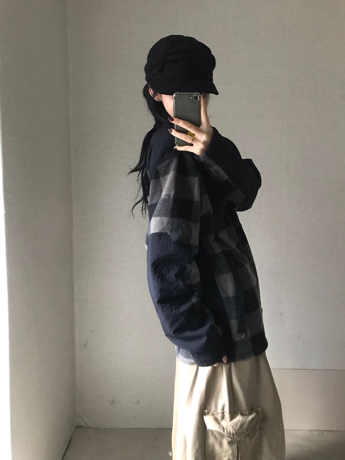 콜롬비아 체크 후리스 상품이미지3