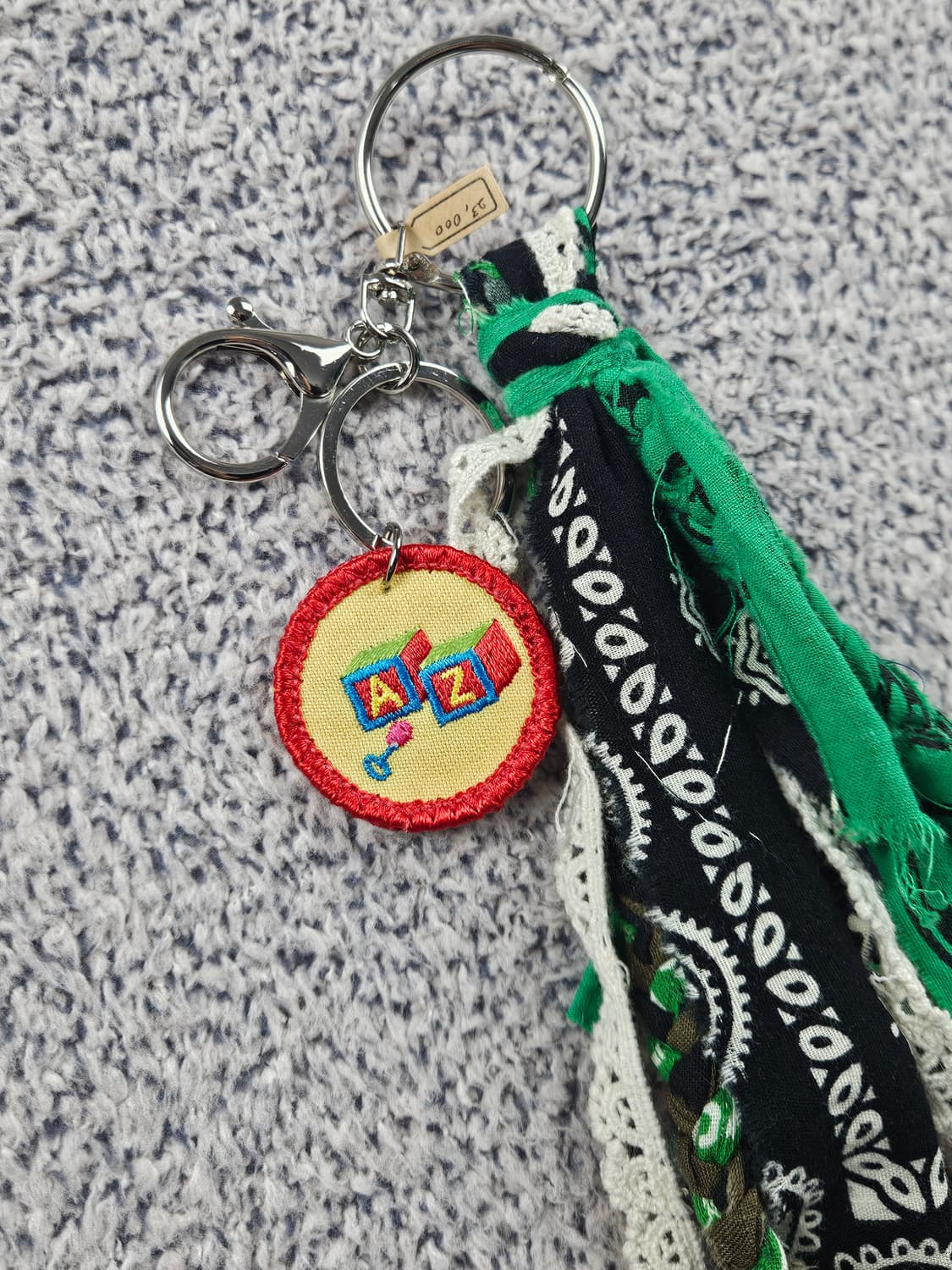 핸드메이드 커스텀 패치 반다나 카라비너 키링 / 10675 상품이미지4